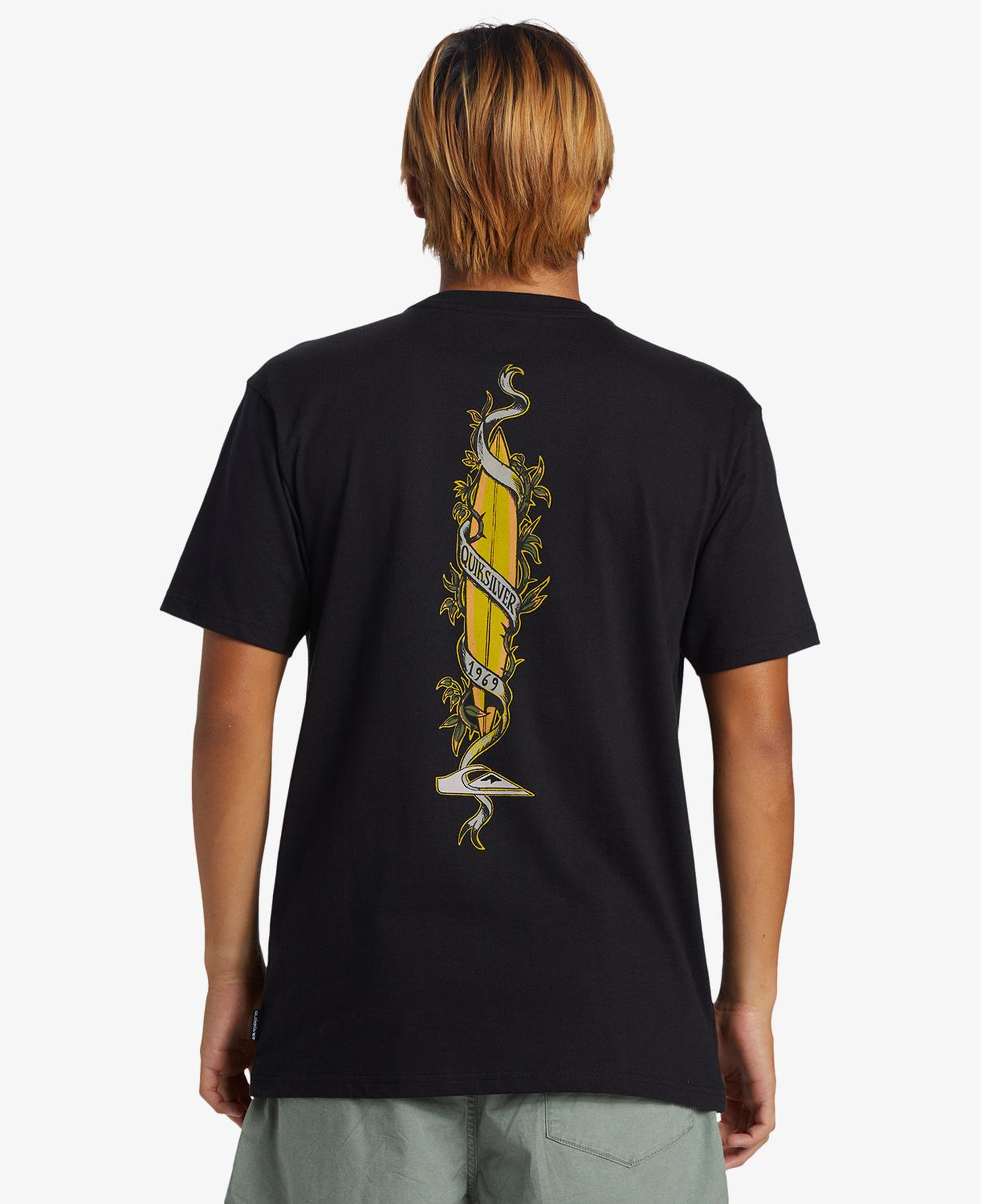 Quiksilver Step Up Erkek Siyah Günlük T-Shirt