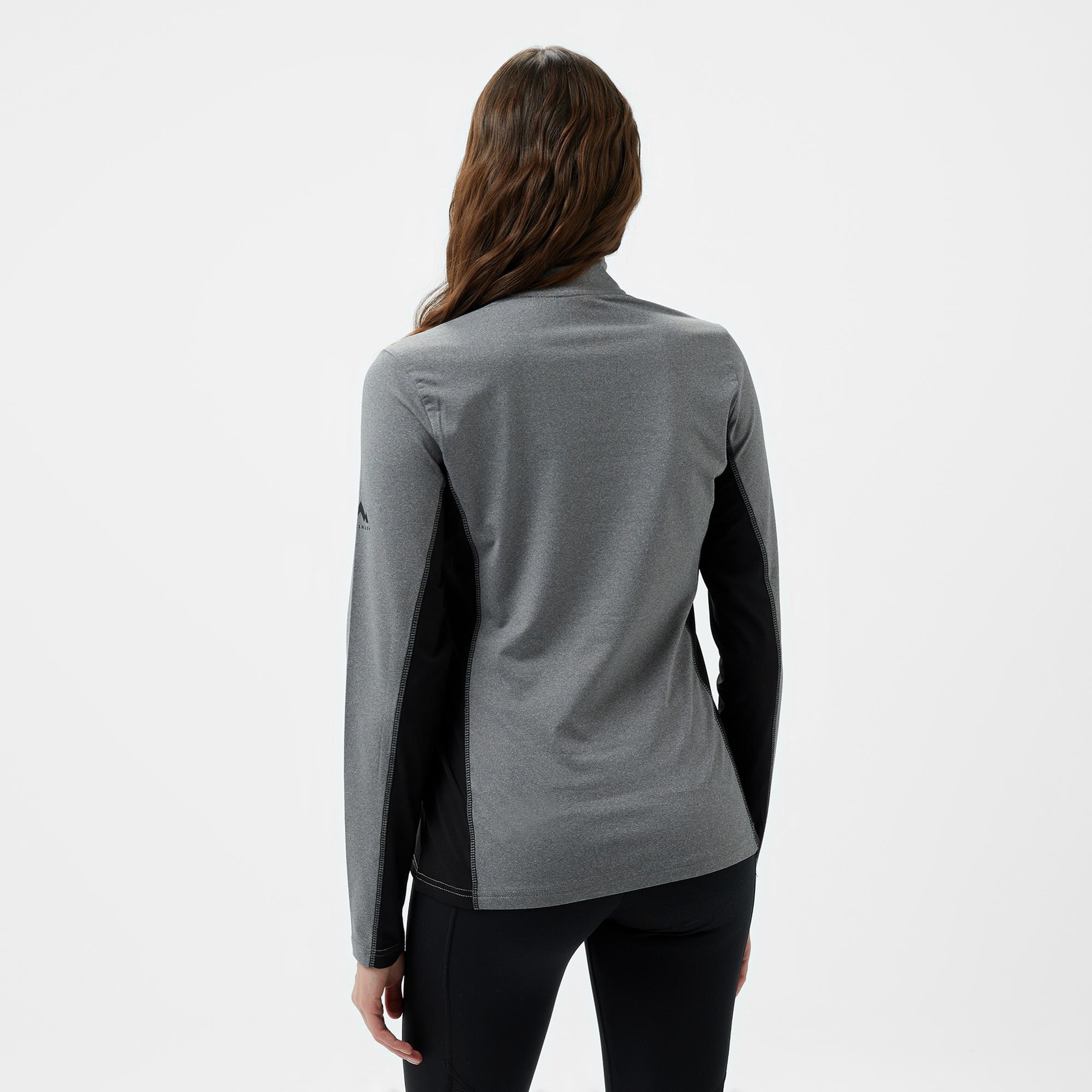 McKinley Andrea 1/2 Zip Kadın Gri Outdoor Polar