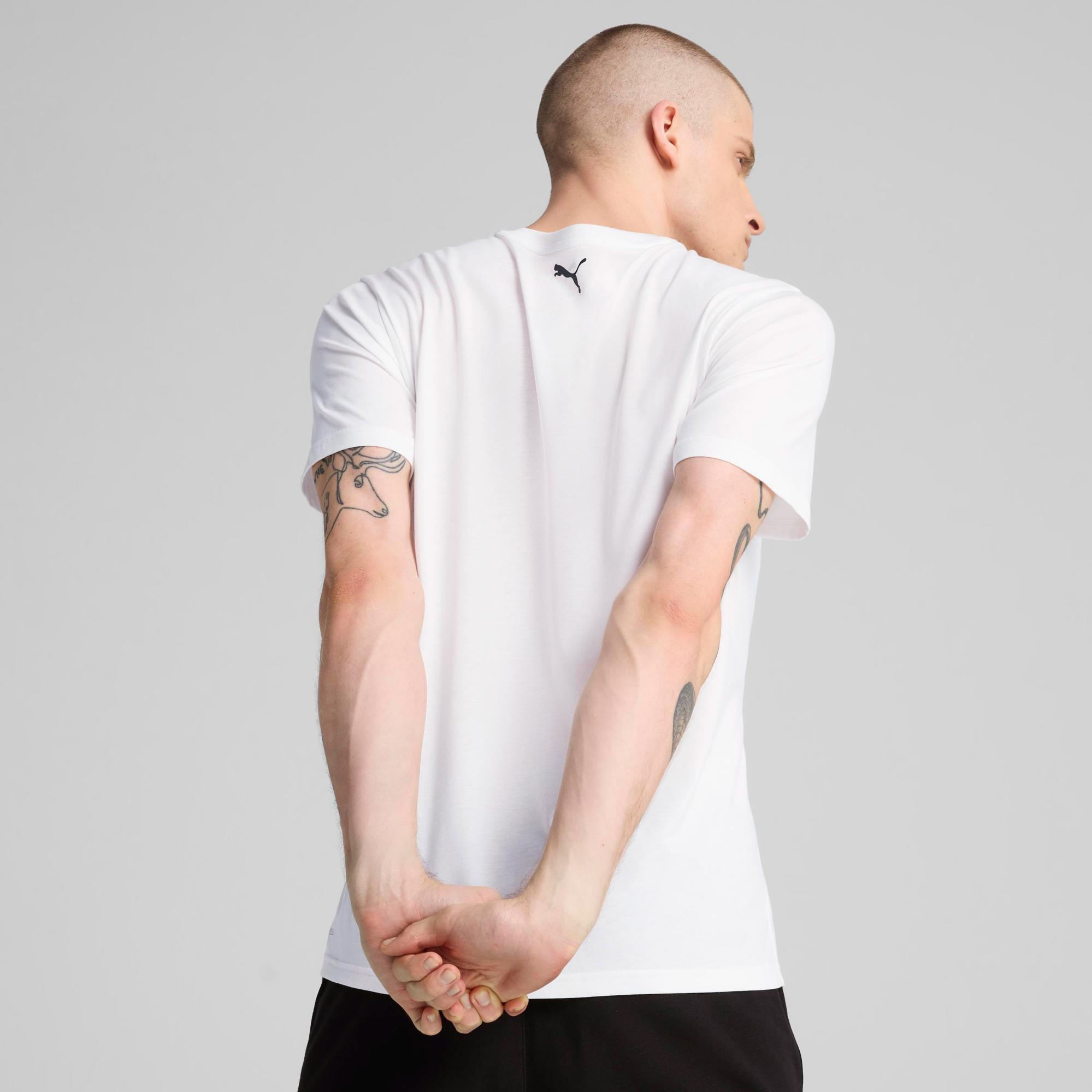 Puma Tad Tech Triblend Erkek Beyaz Antrenman T-Shirt