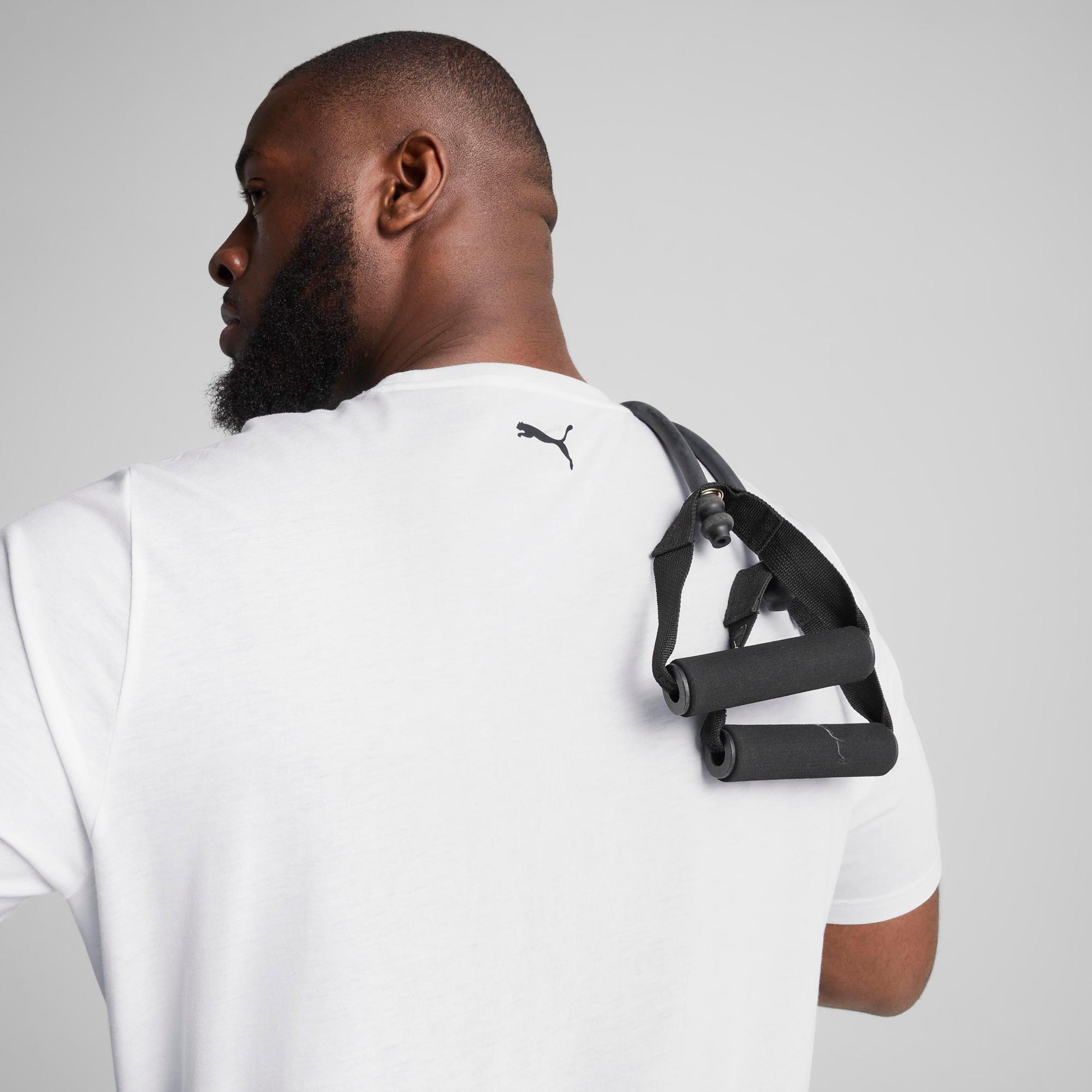 Puma Tad Tech Triblend Erkek Beyaz Antrenman T-Shirt