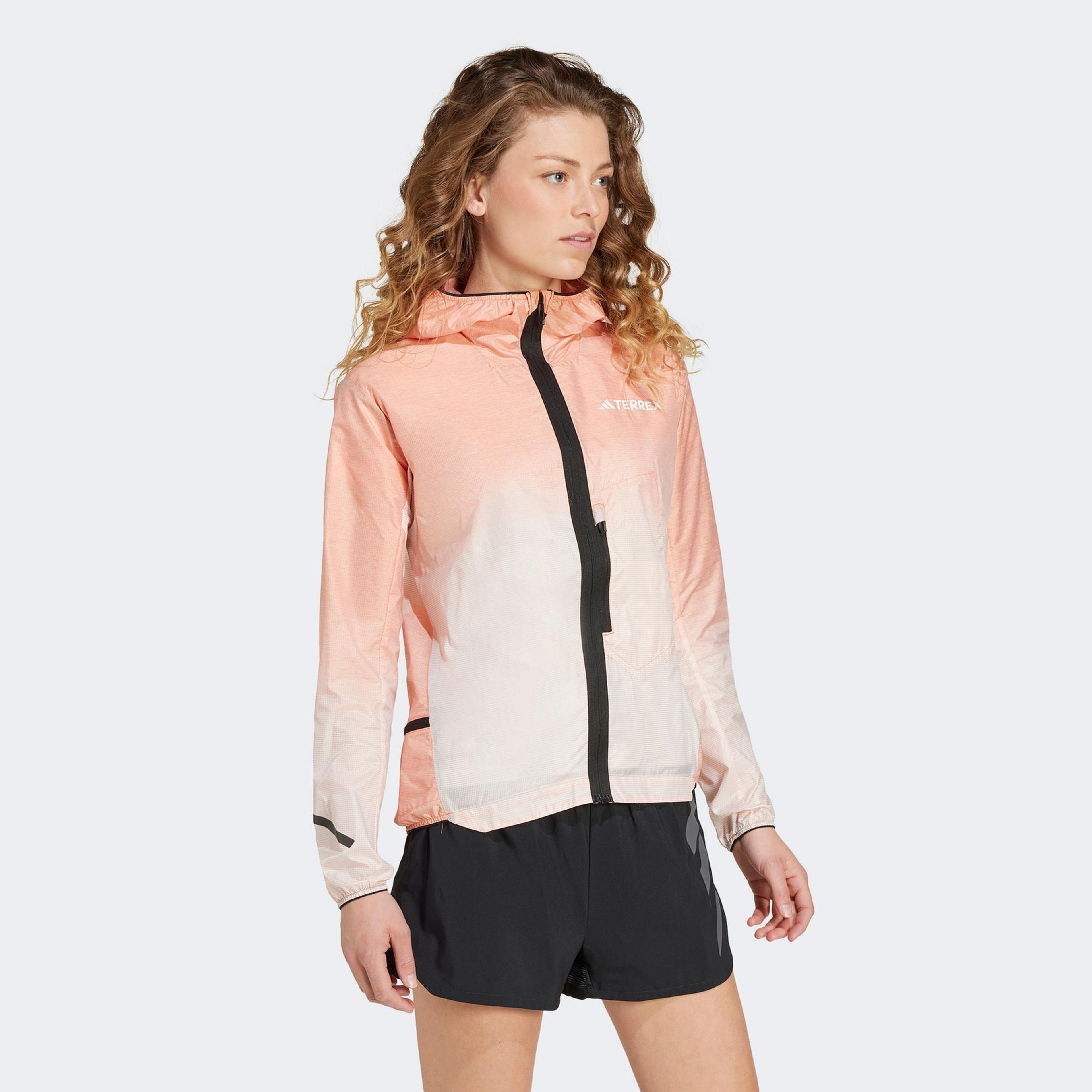 adidas Terrex Xperior Light Windweave Kadın Turuncu Koşu Rüzgarlık