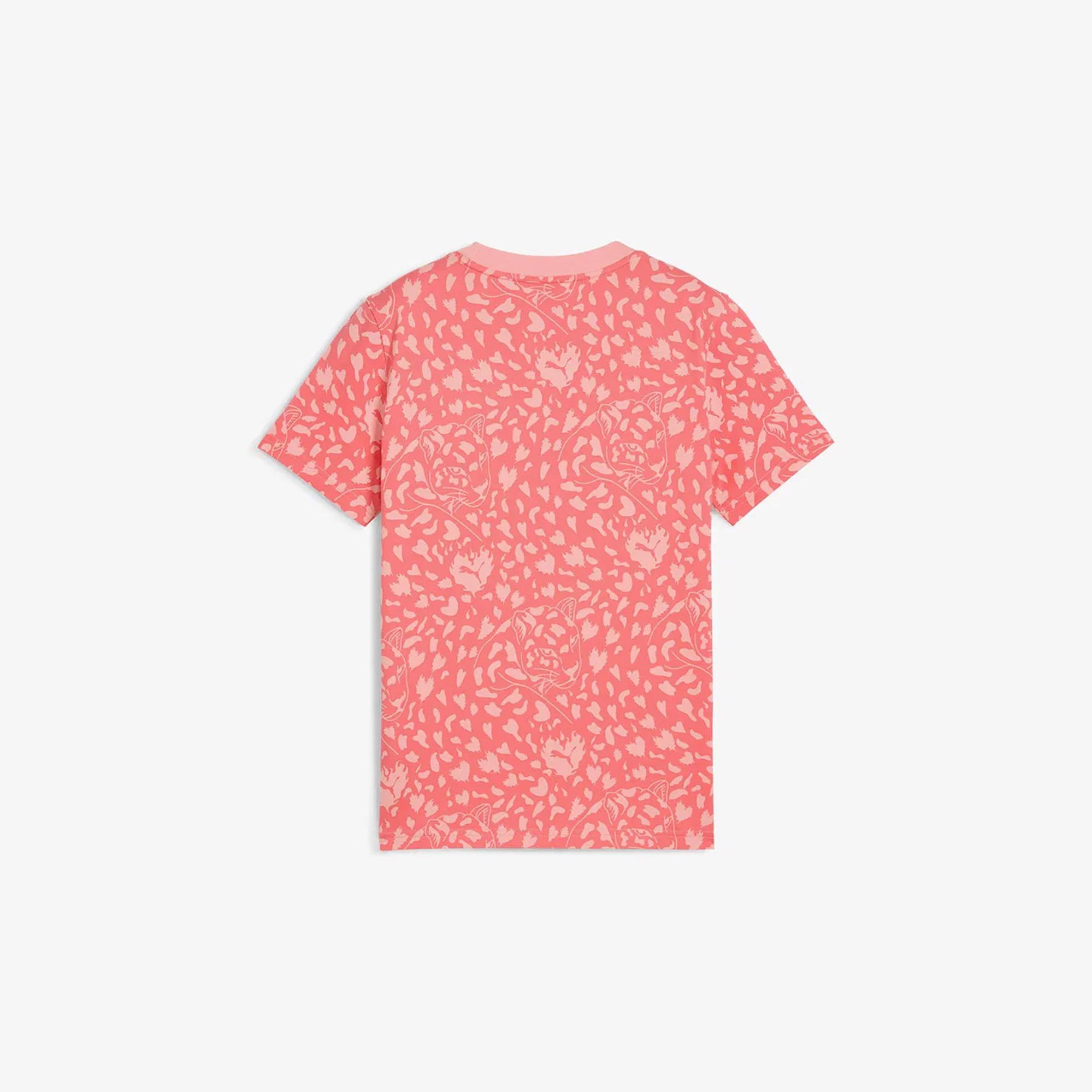 Puma Flaming Love Aop Çocuk Turuncu T-Shirt