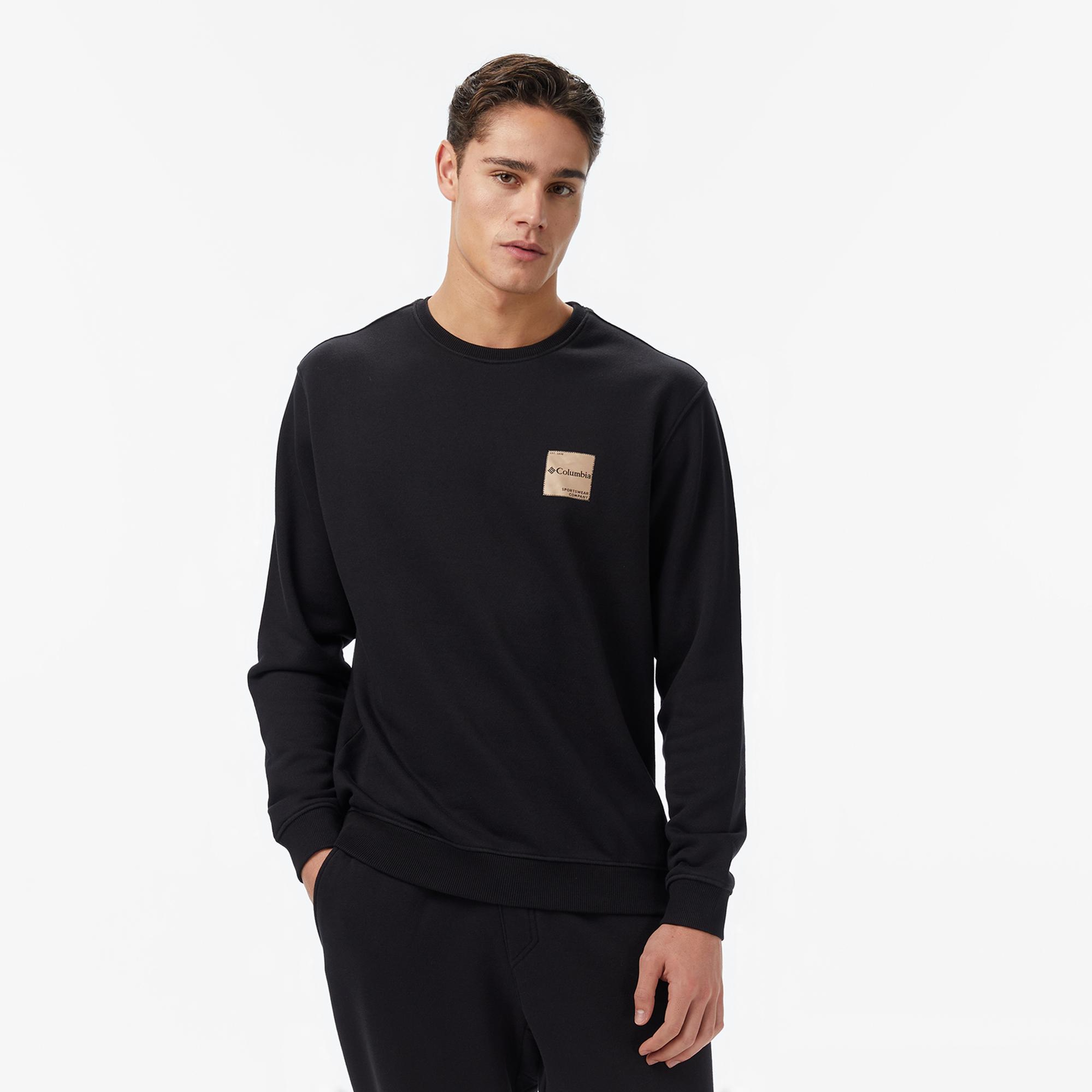 Columbia Cs0450 Csc Boxy Brand Crew Erkek Siyah Sweatshirt