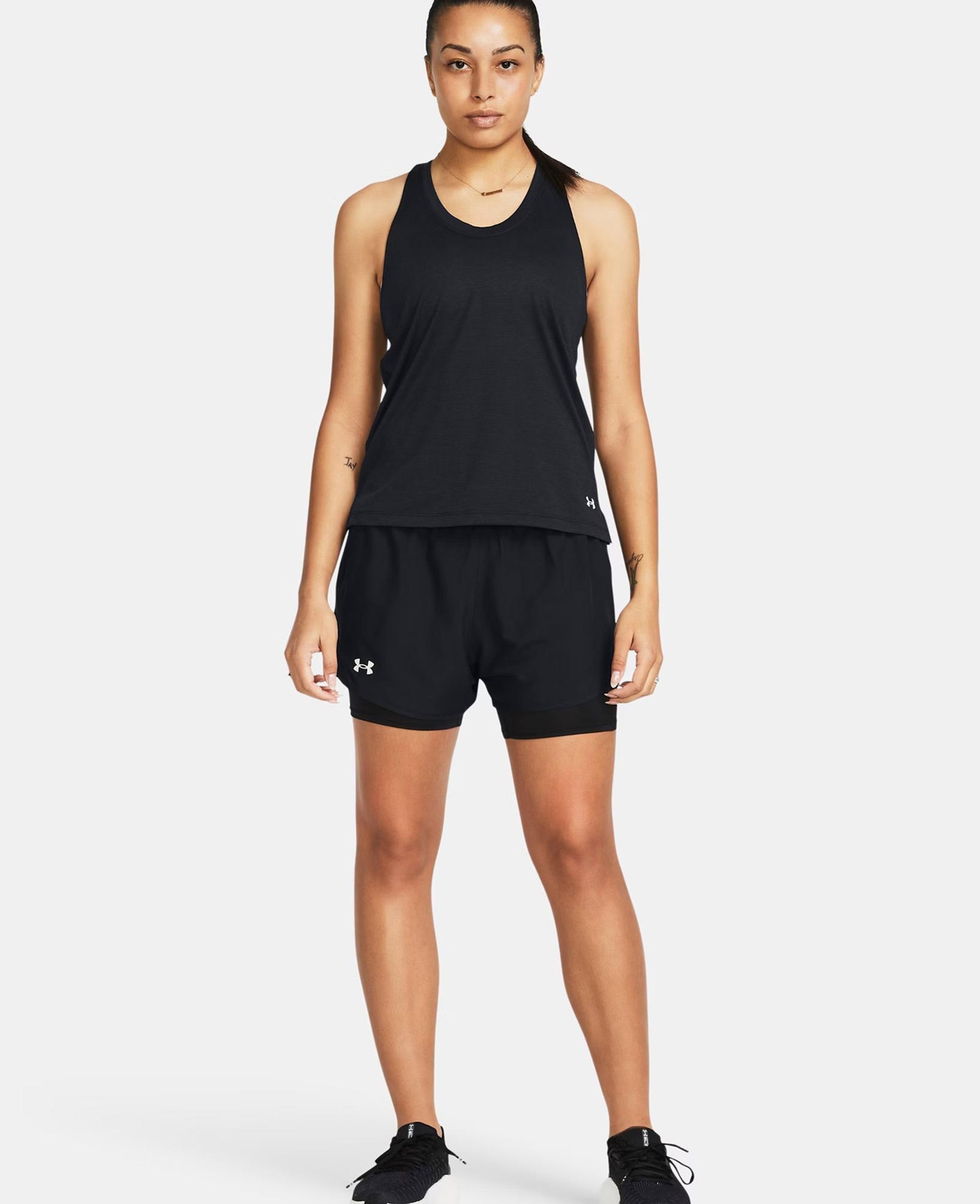 Under Armour Fly By 2in1 Kadın Siyah Koşu Şortu