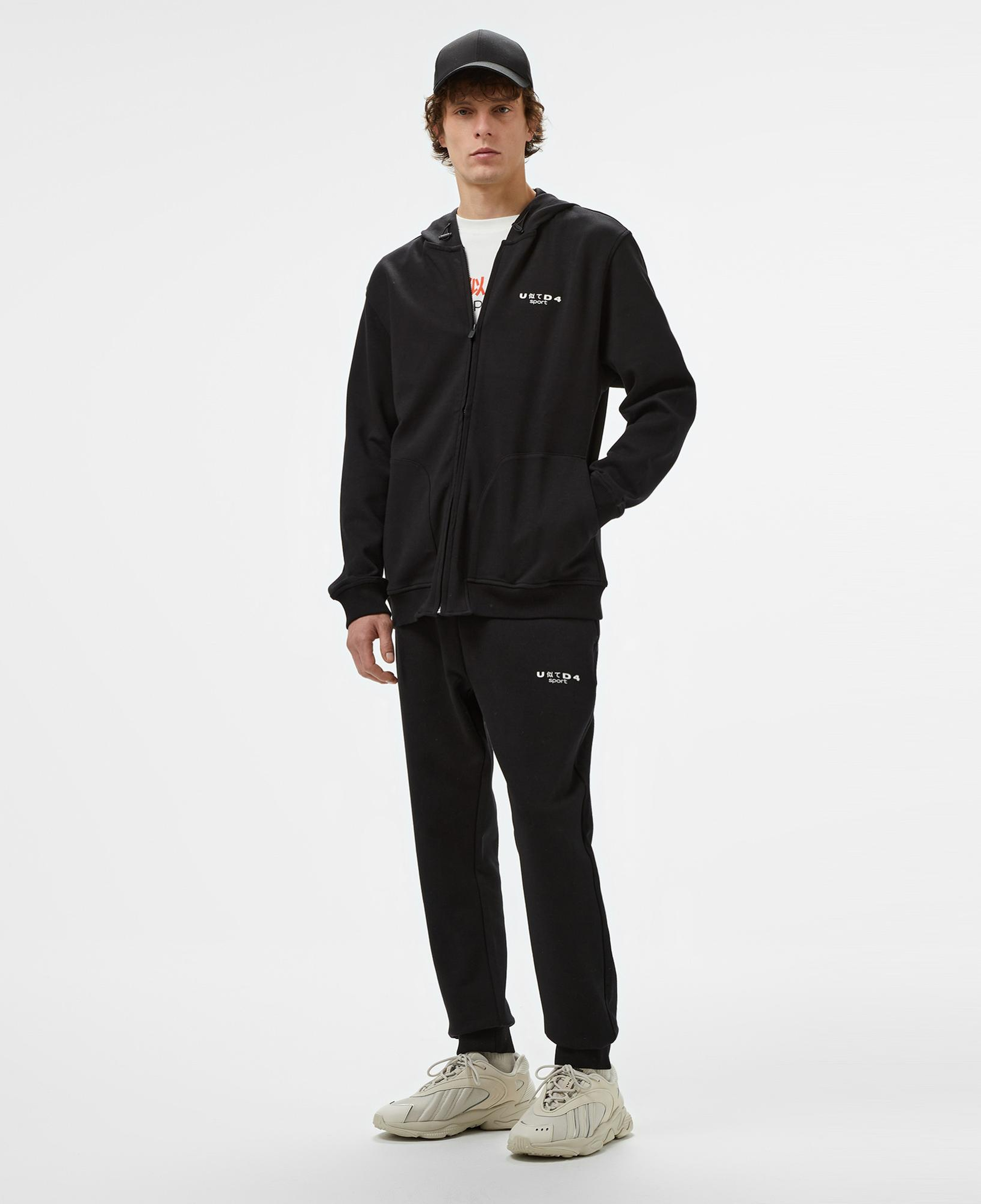 United4 Sport Erkek Siyah Sweatshirt