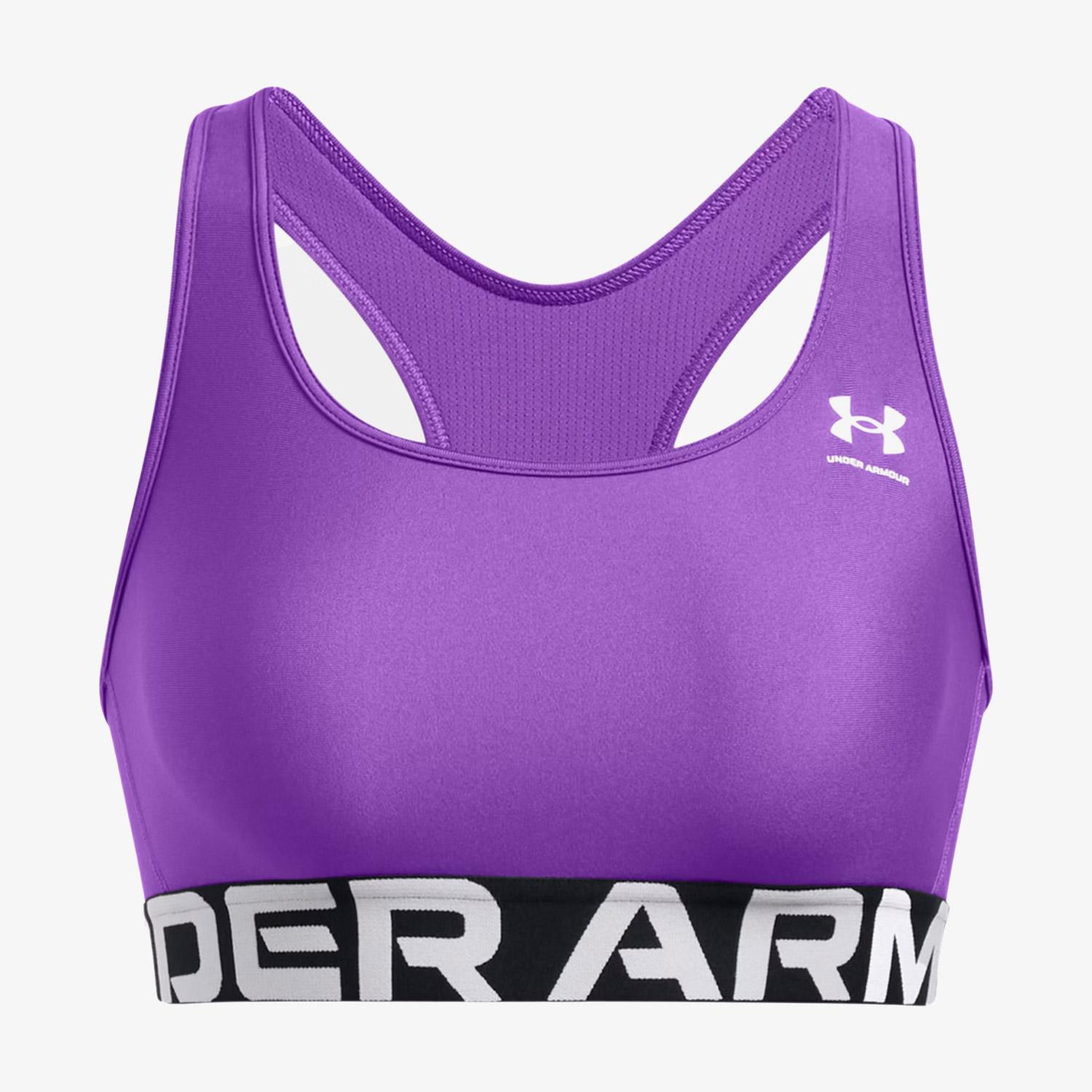 Under Armour Heat Gear Mid Kadın Mor Antrenman Bra