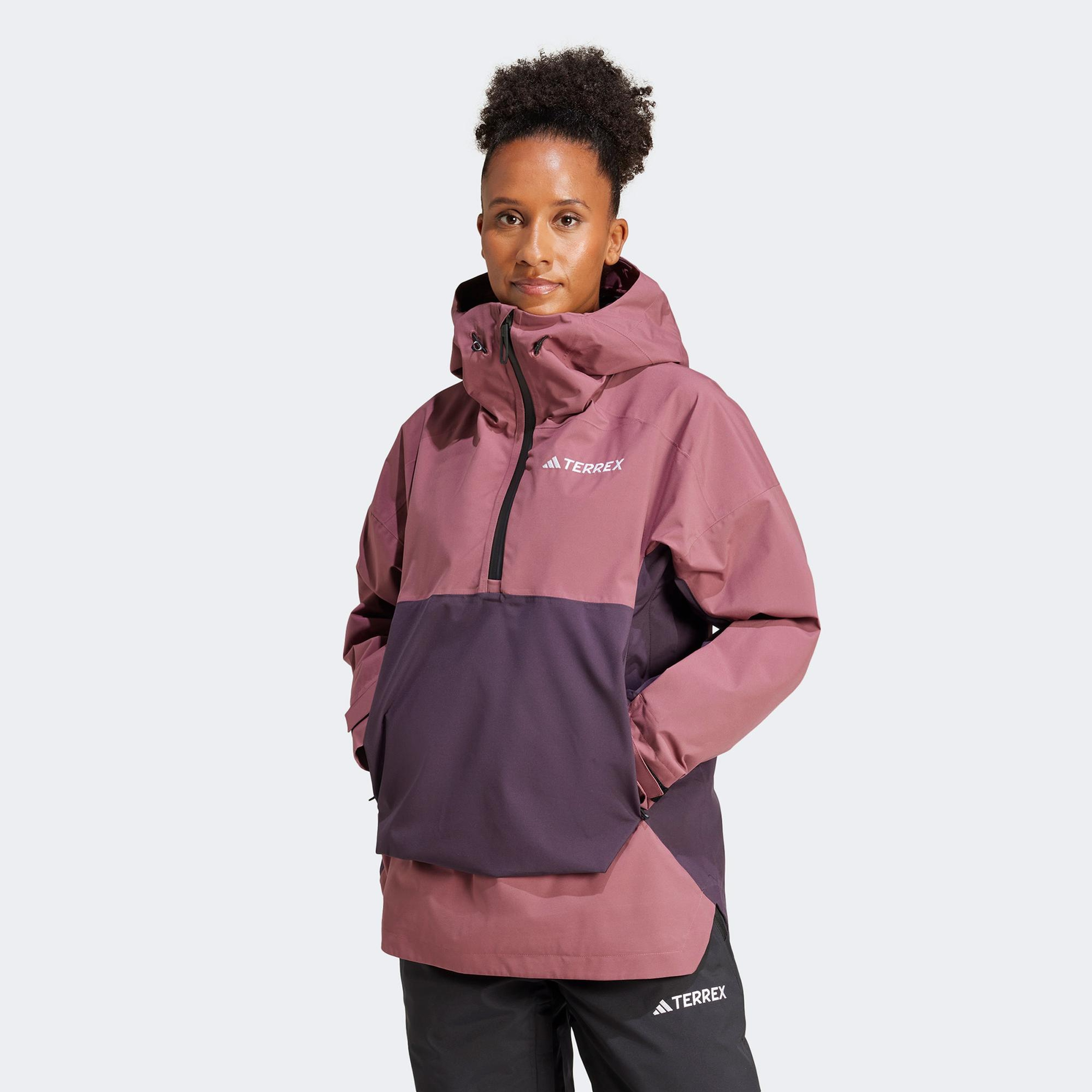 adidas Terrex Xperior 2L Lined Rain Rdy Kadın Mor Yağmurluk