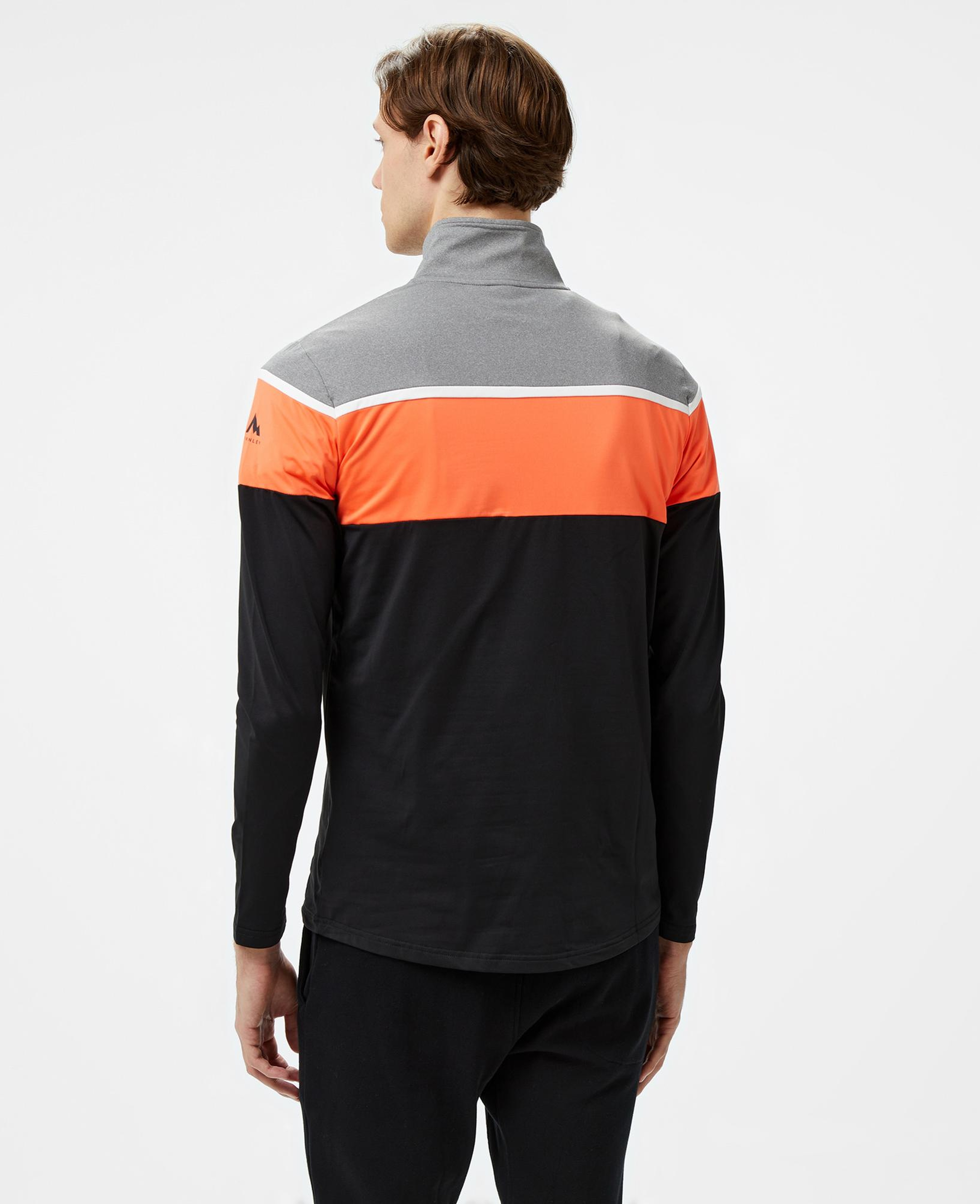 McKinley Diego II Half Zipped Erkek Siyah/Turuncu Üst