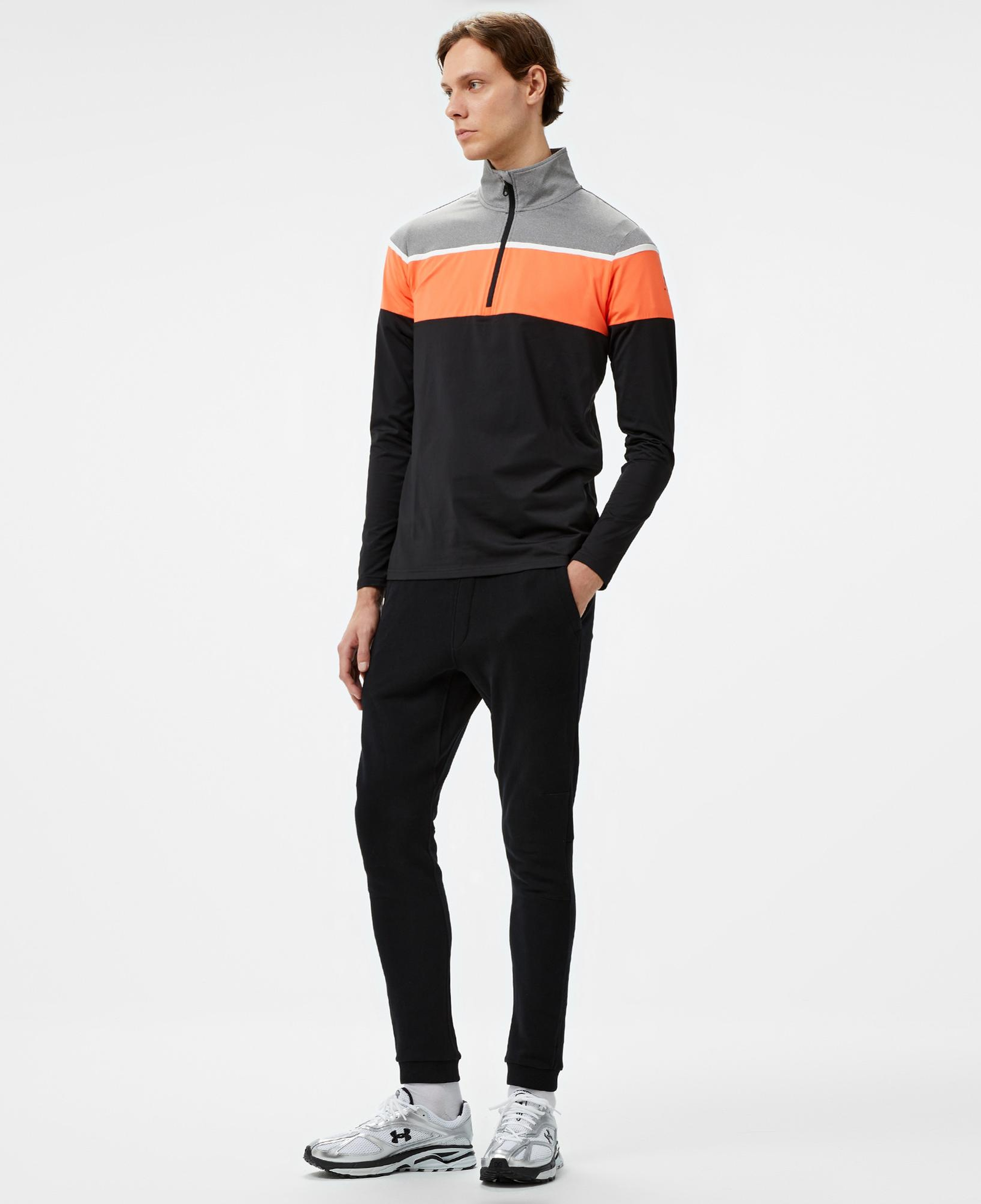 McKinley Diego II Half Zipped Erkek Siyah/Turuncu Üst