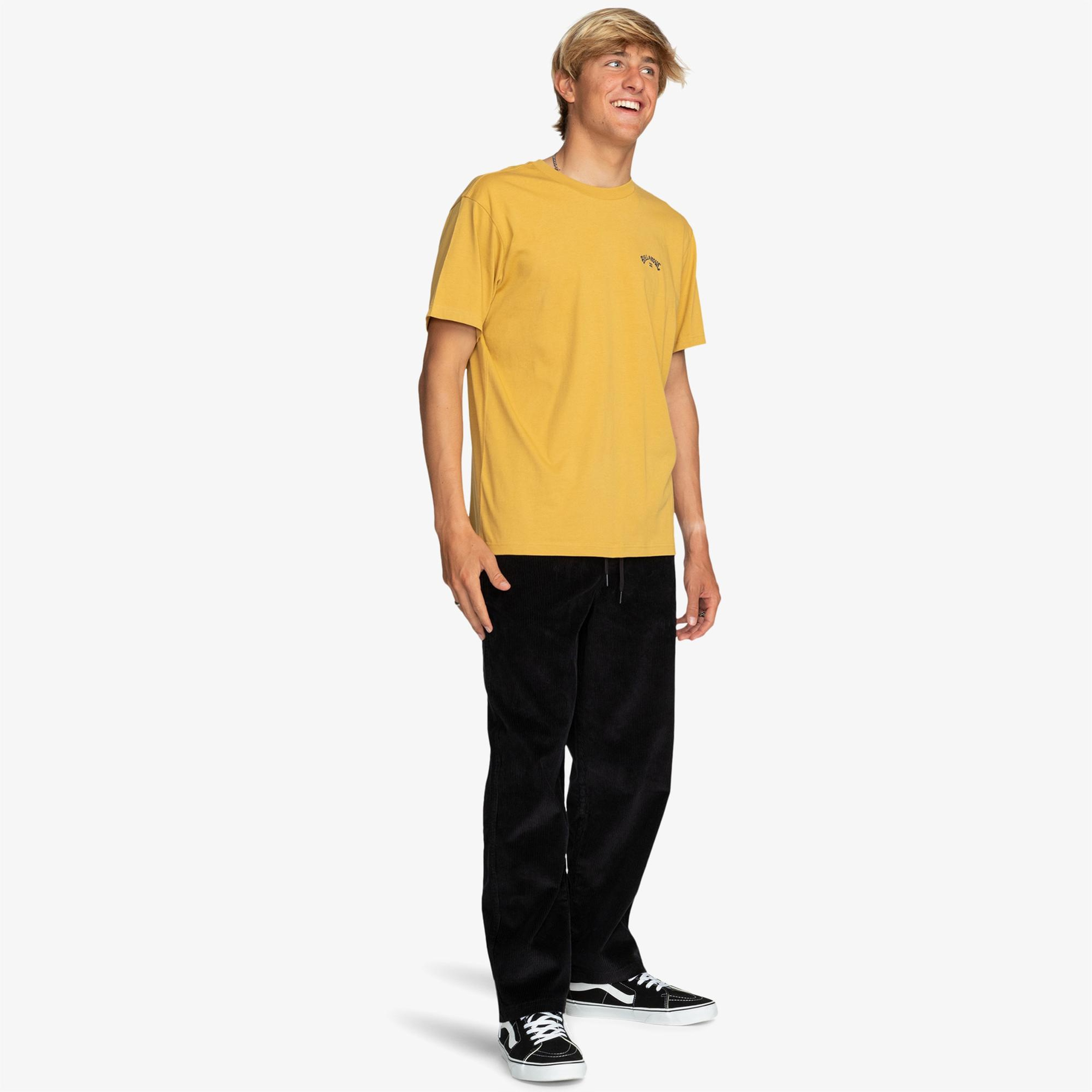 Billabong Arch Wave Erkek Sarı Günlük T-Shirt