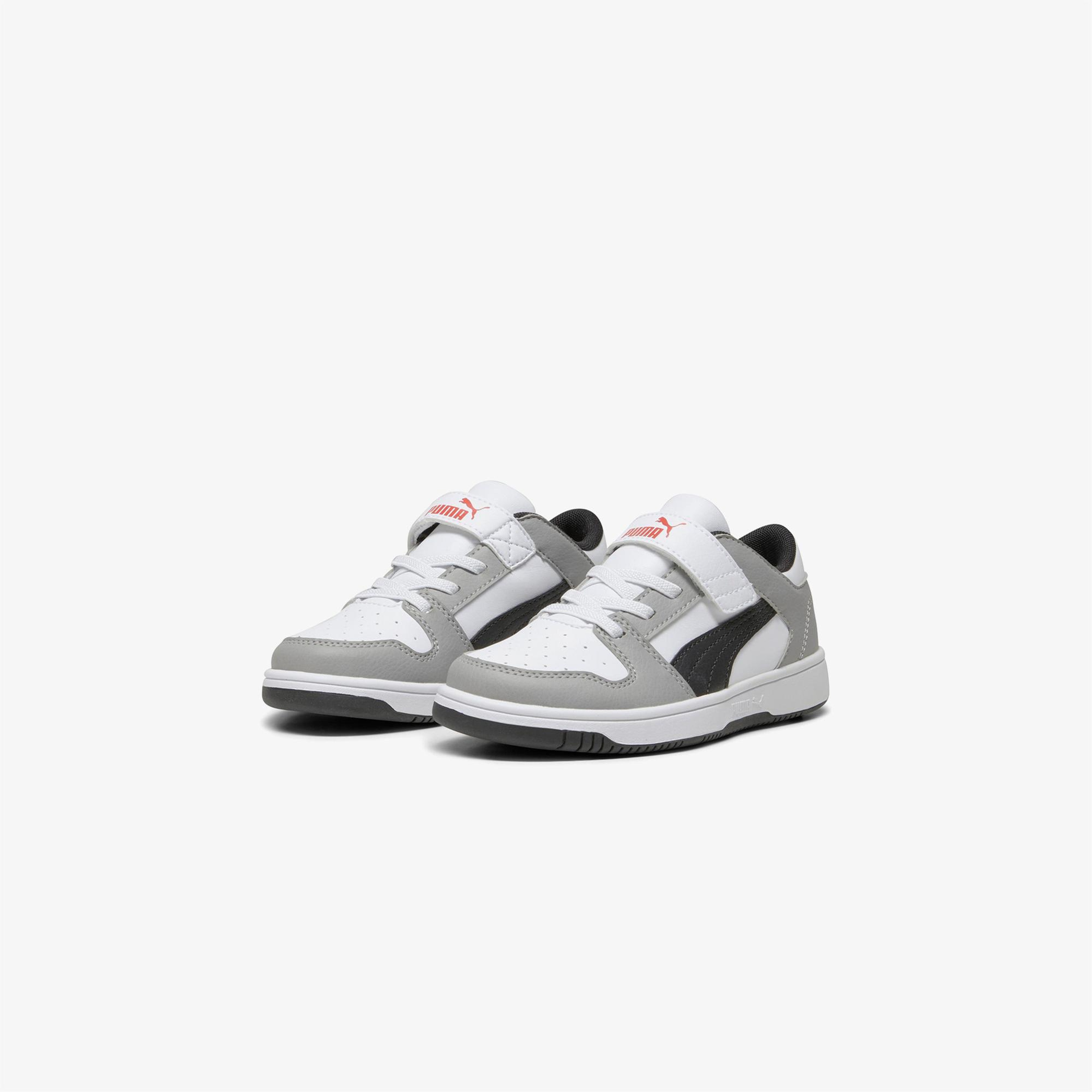 Puma Rebound Layup Low Çocuk Gri Spor Ayakkabı