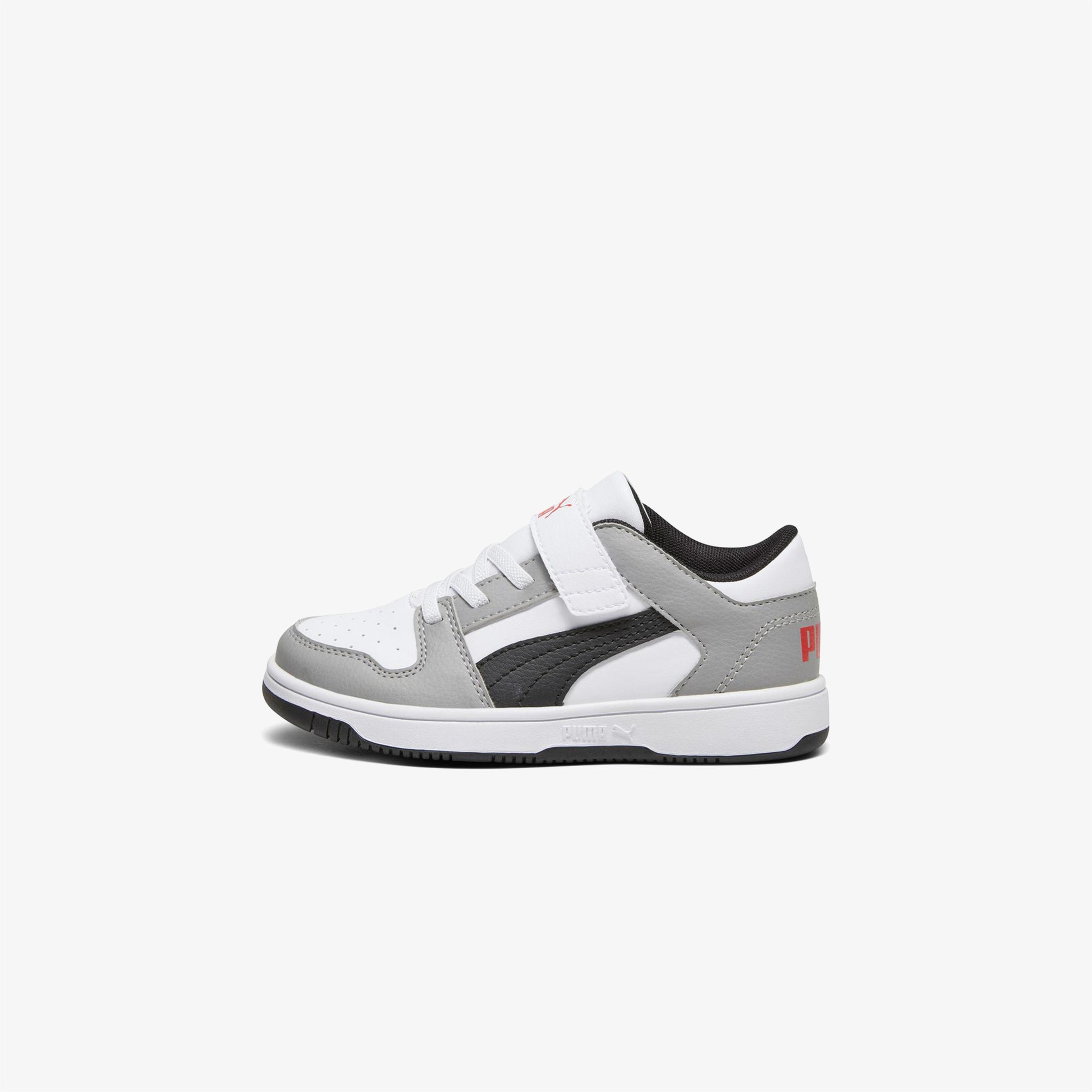 Puma Rebound Layup Low Çocuk Gri Spor Ayakkabı