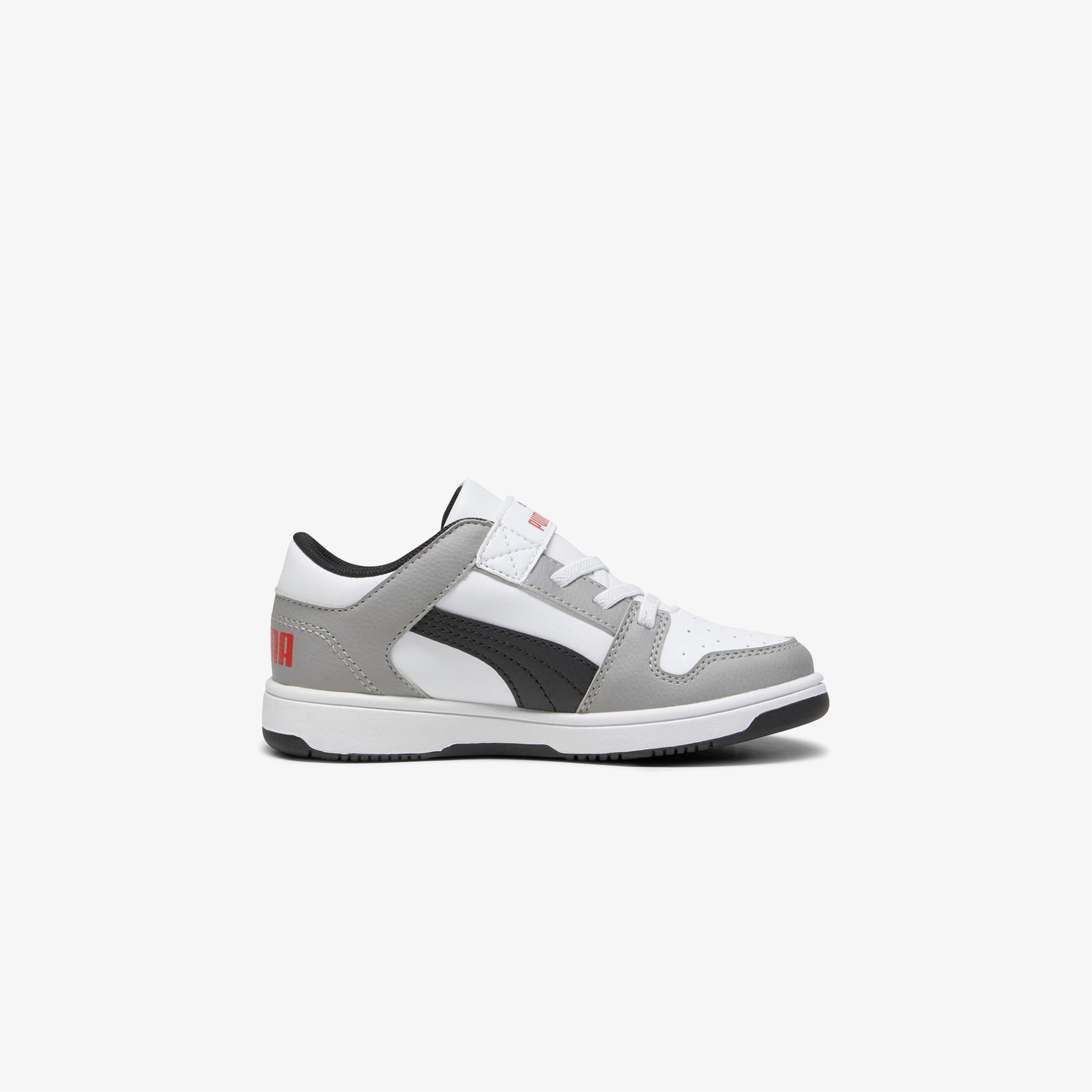 Puma Rebound Layup Low Çocuk Gri Spor Ayakkabı