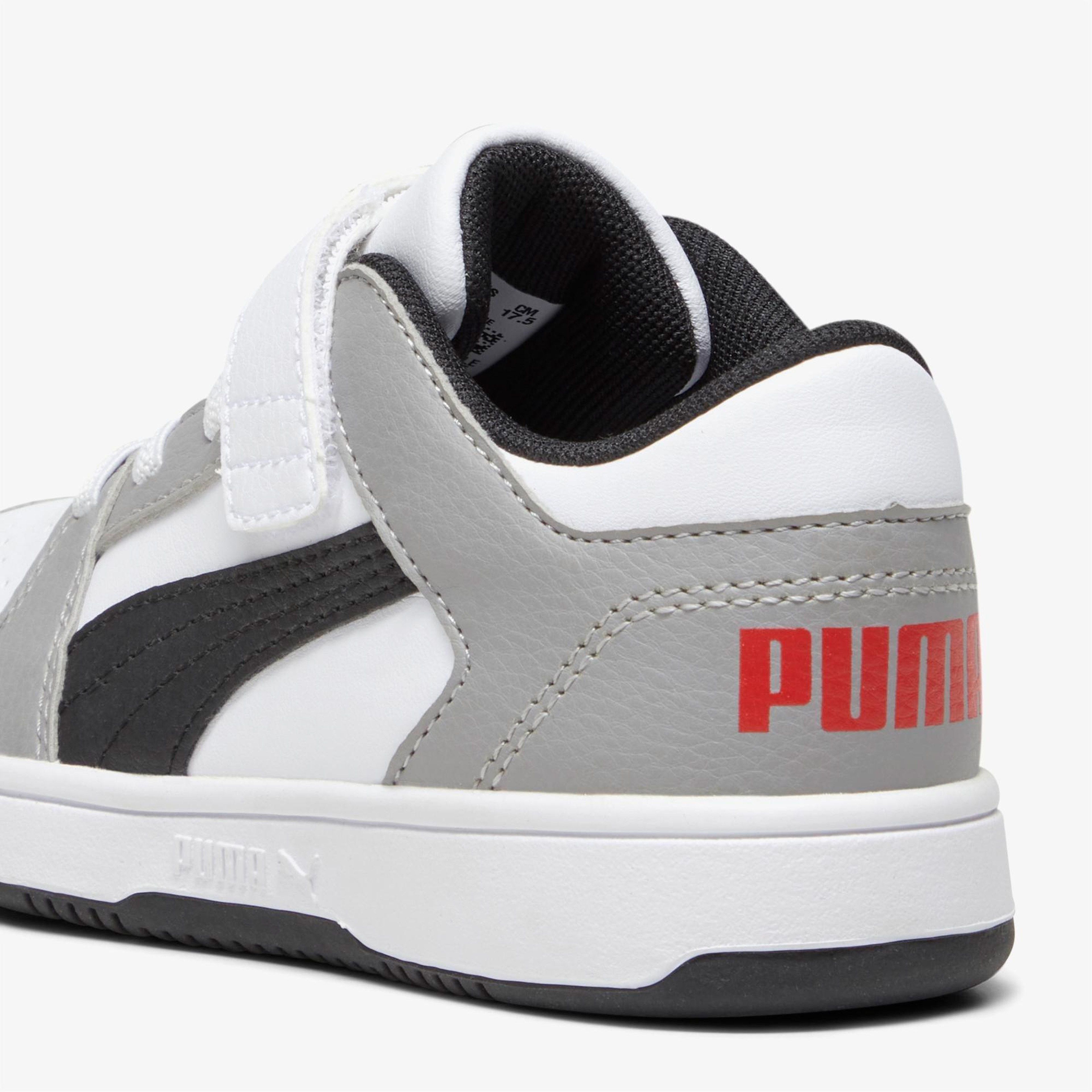 Puma Rebound Layup Low Çocuk Gri Spor Ayakkabı
