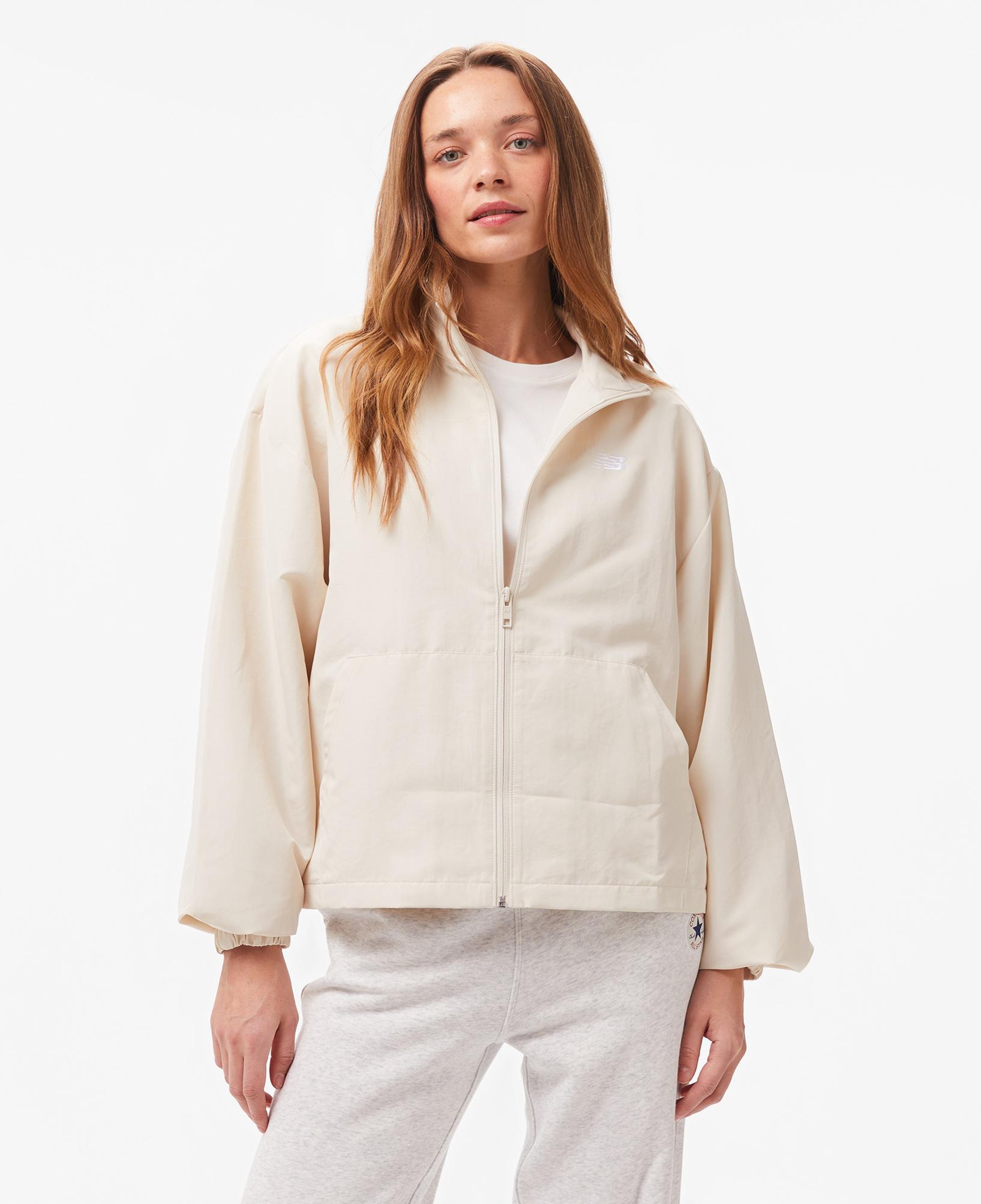 New Balance Woven Kadın Krem Outdoor Ceket