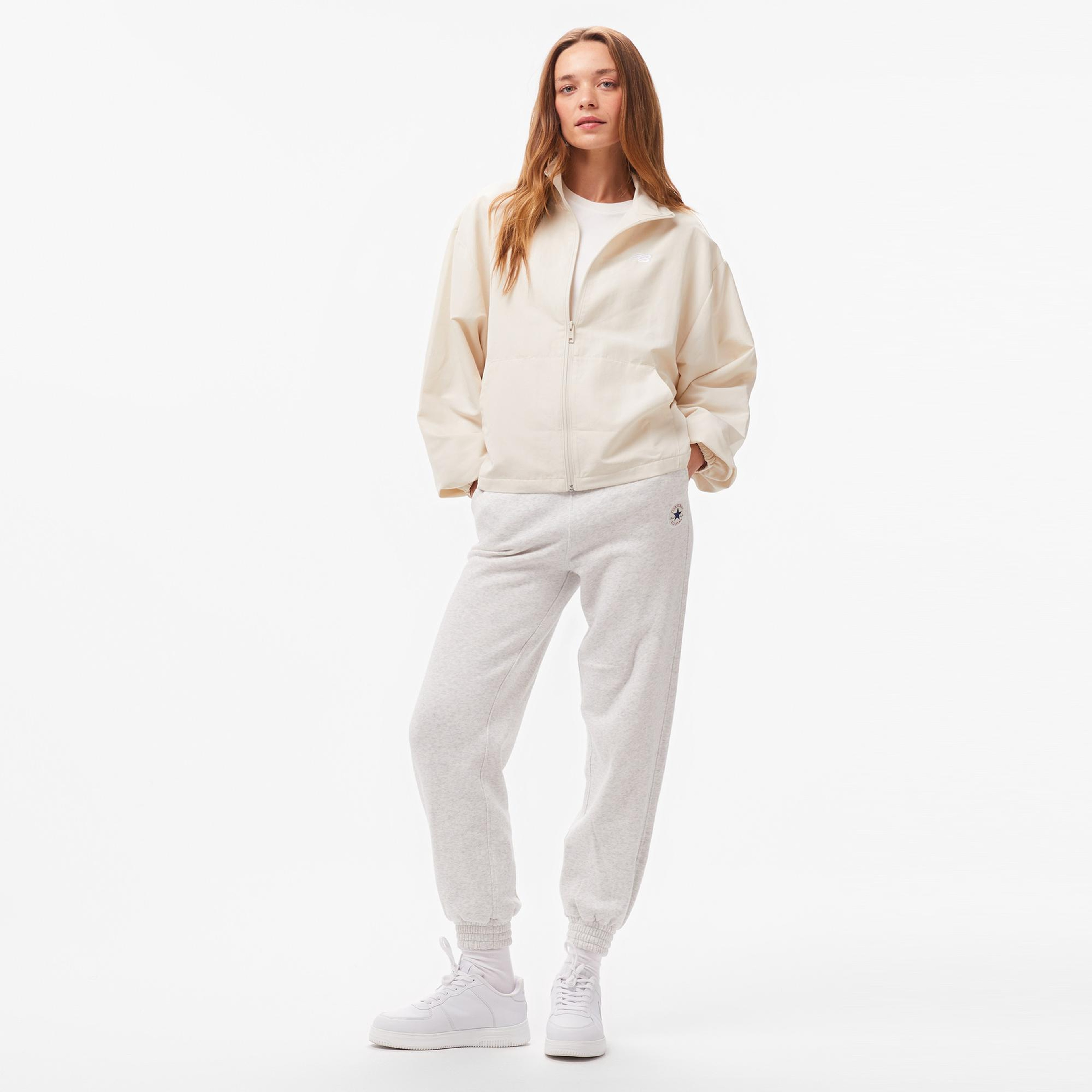 New Balance Woven Kadın Krem Outdoor Ceket