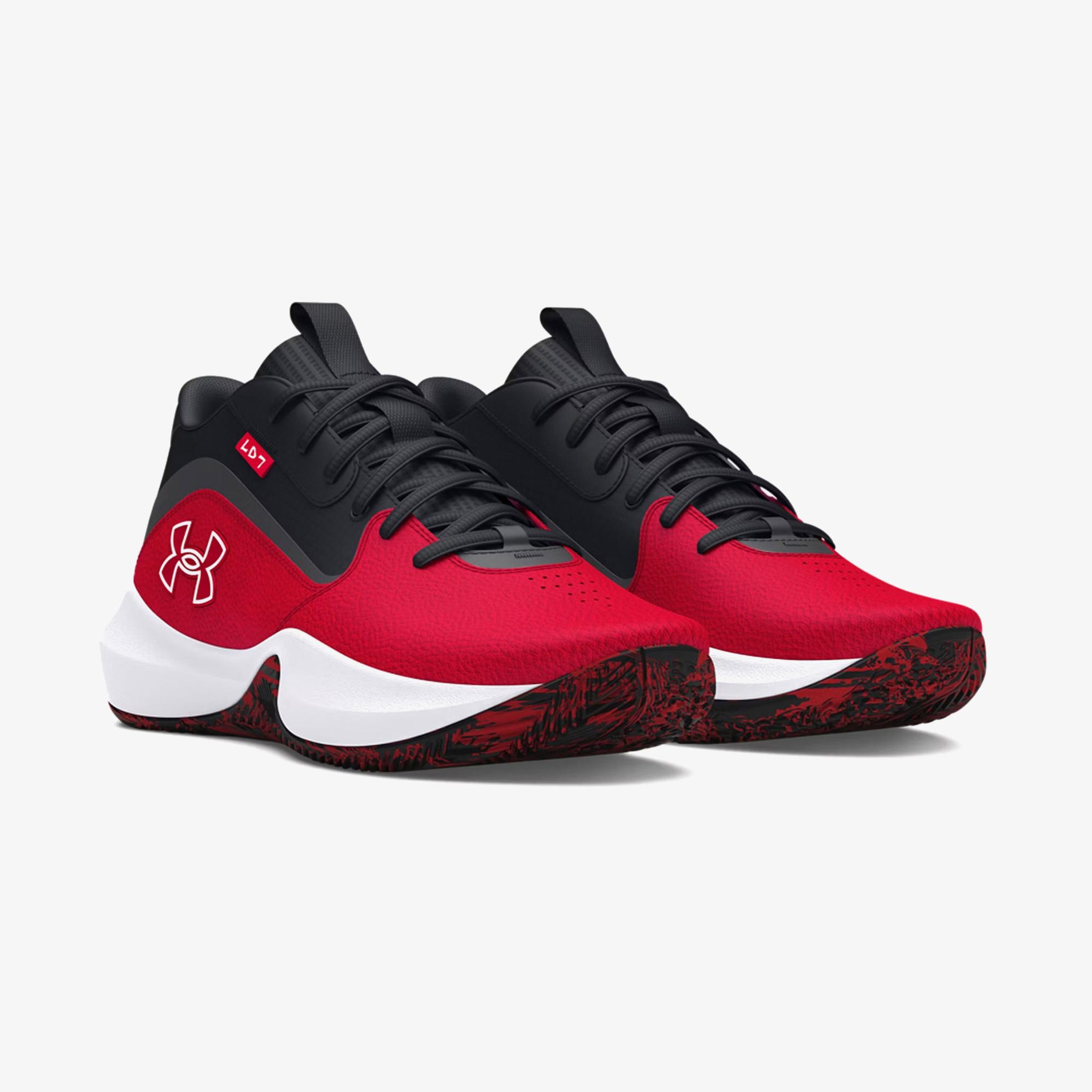 Under Armour Lockdown 7 Erkek Kırmızı Basketbol Ayakkabısı