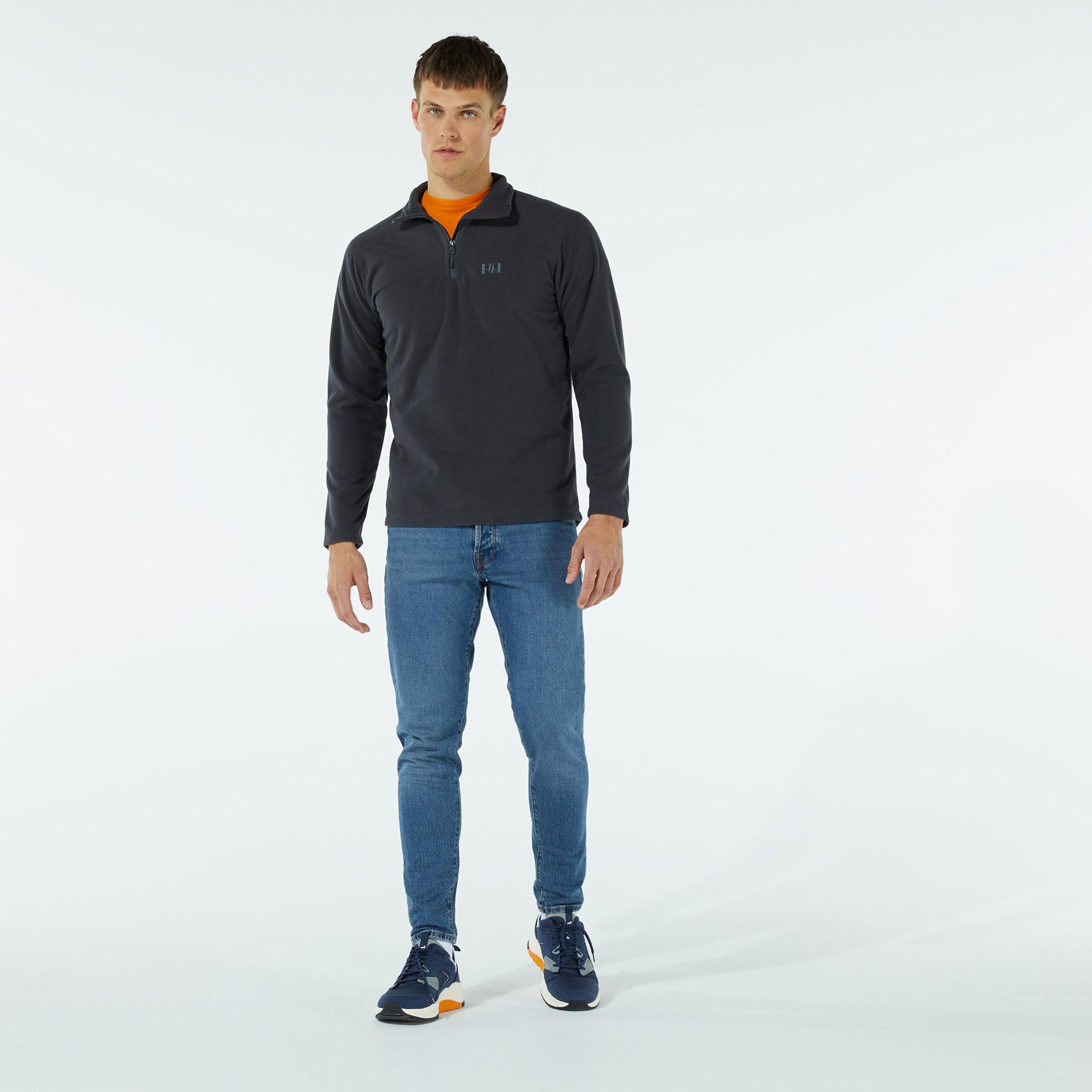 Helly Hansen Mount Fleece Erkek Siyah Polar Sweatshirt