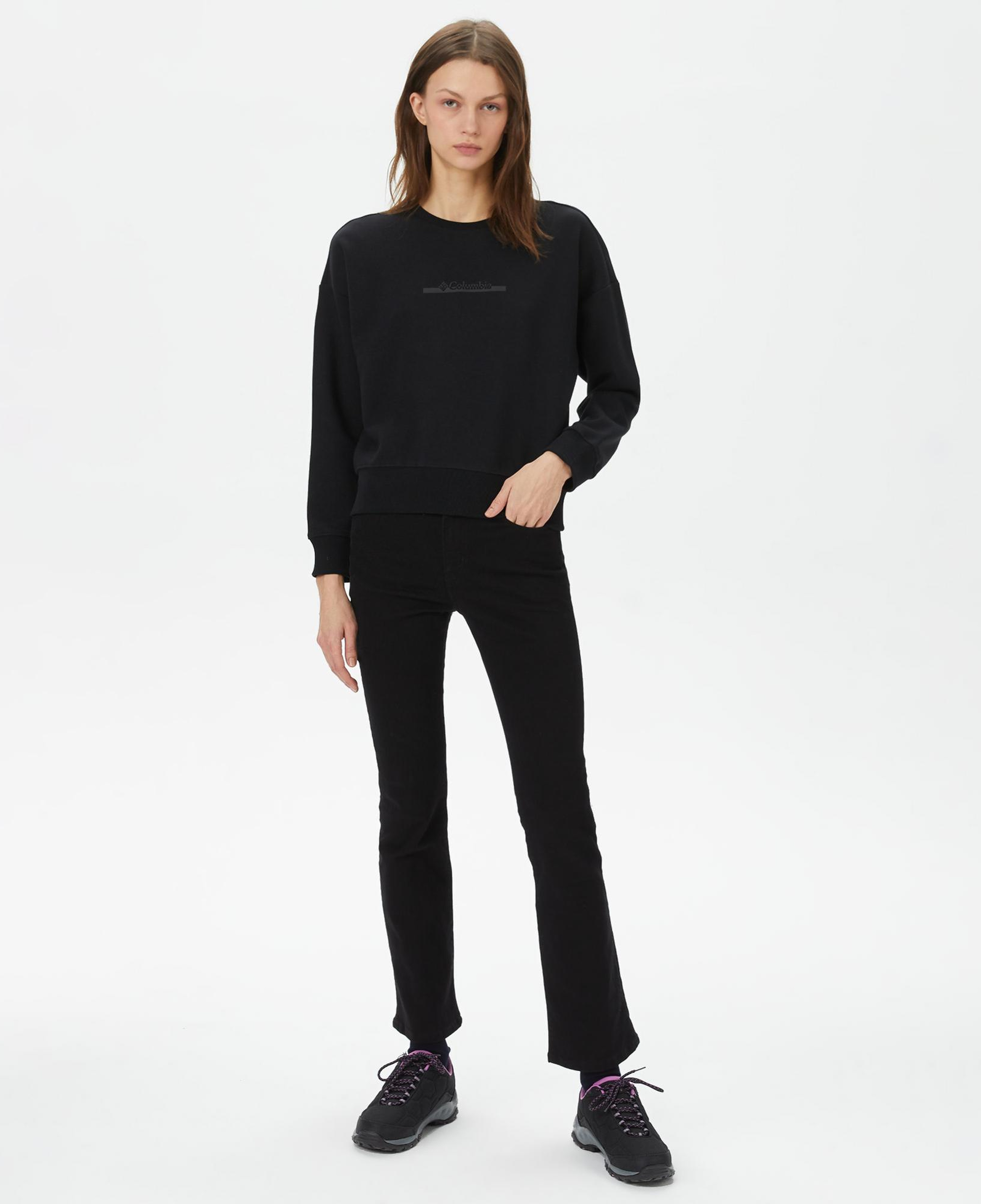 Columbia Bar Split Kadın Siyah Günlük Sweatshirt