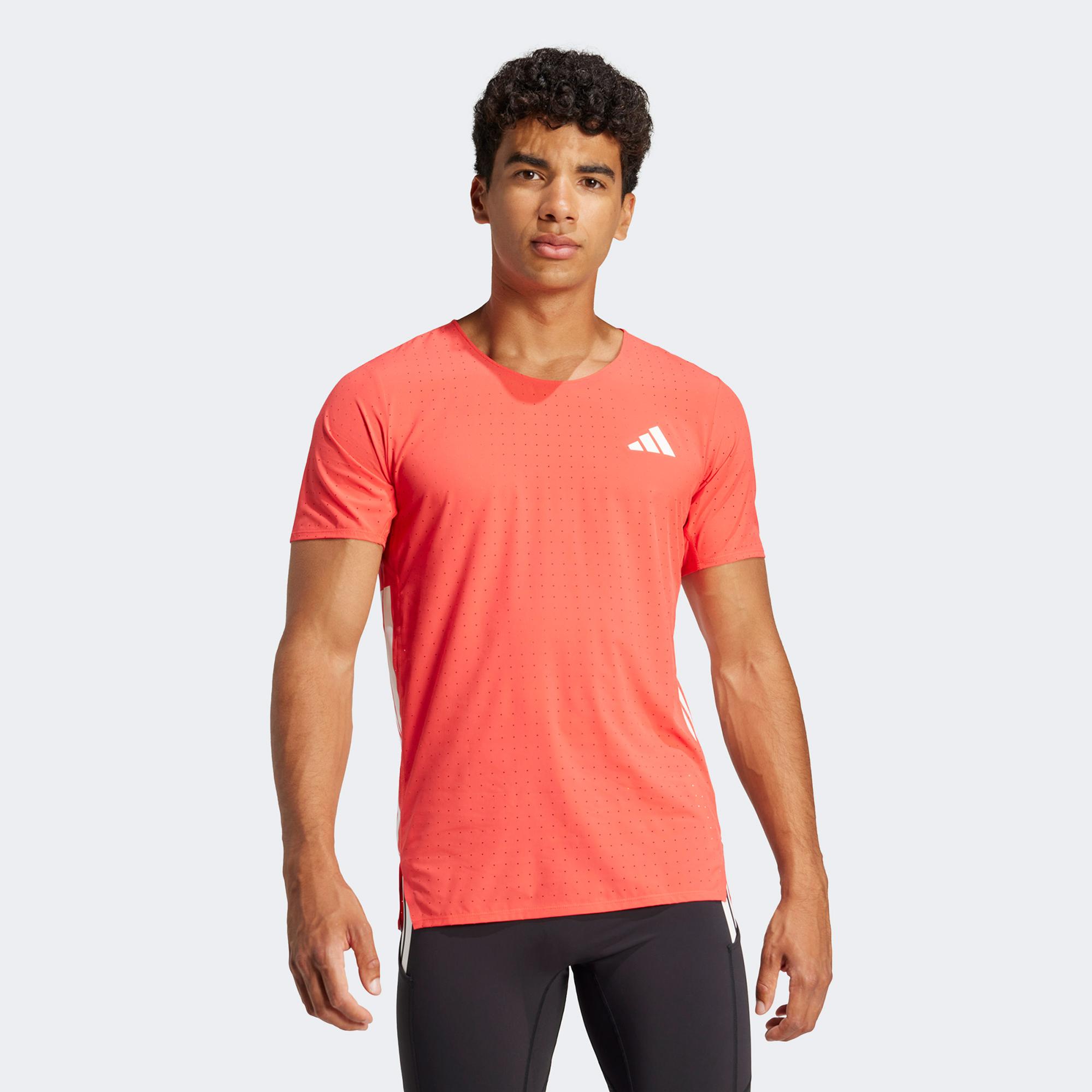 adidas Adizero Erkek Kırmızı Koşu T-Shirt