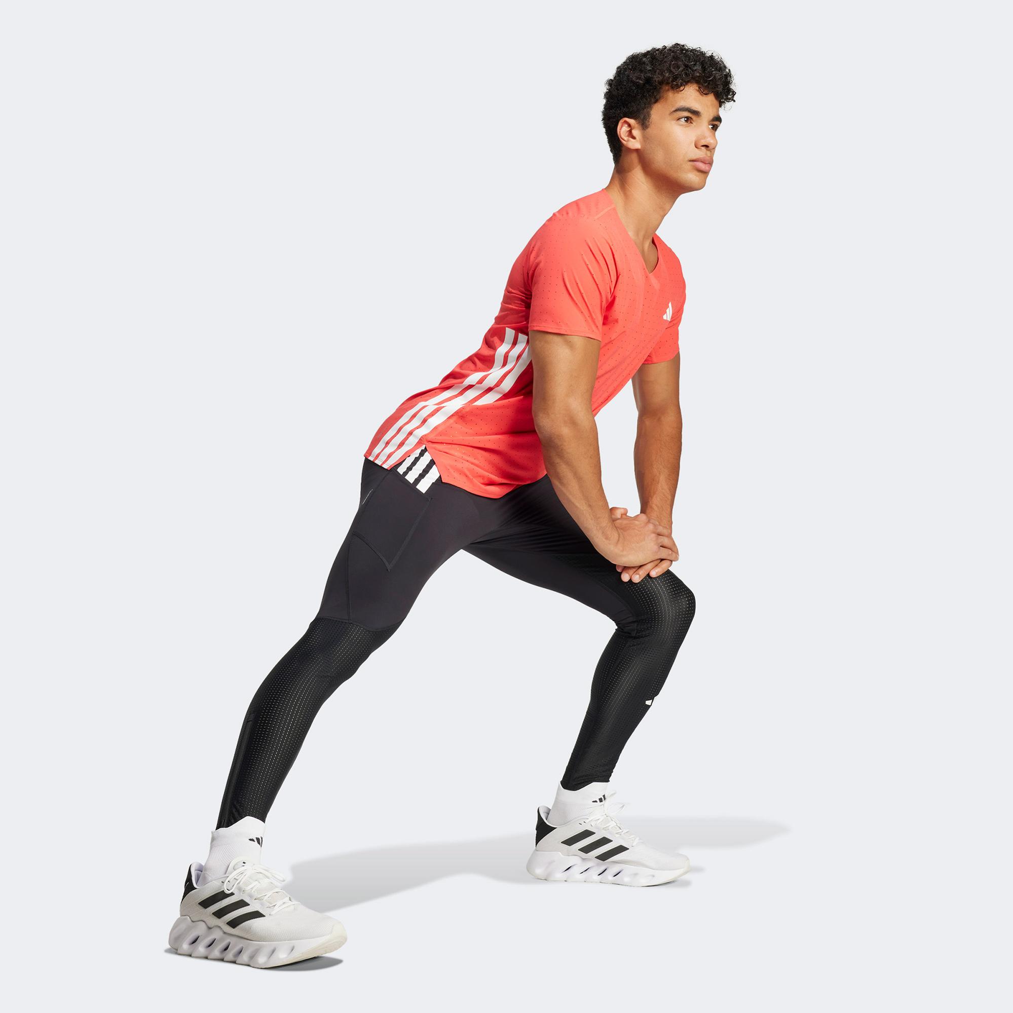 adidas Adizero Erkek Kırmızı Koşu T-Shirt