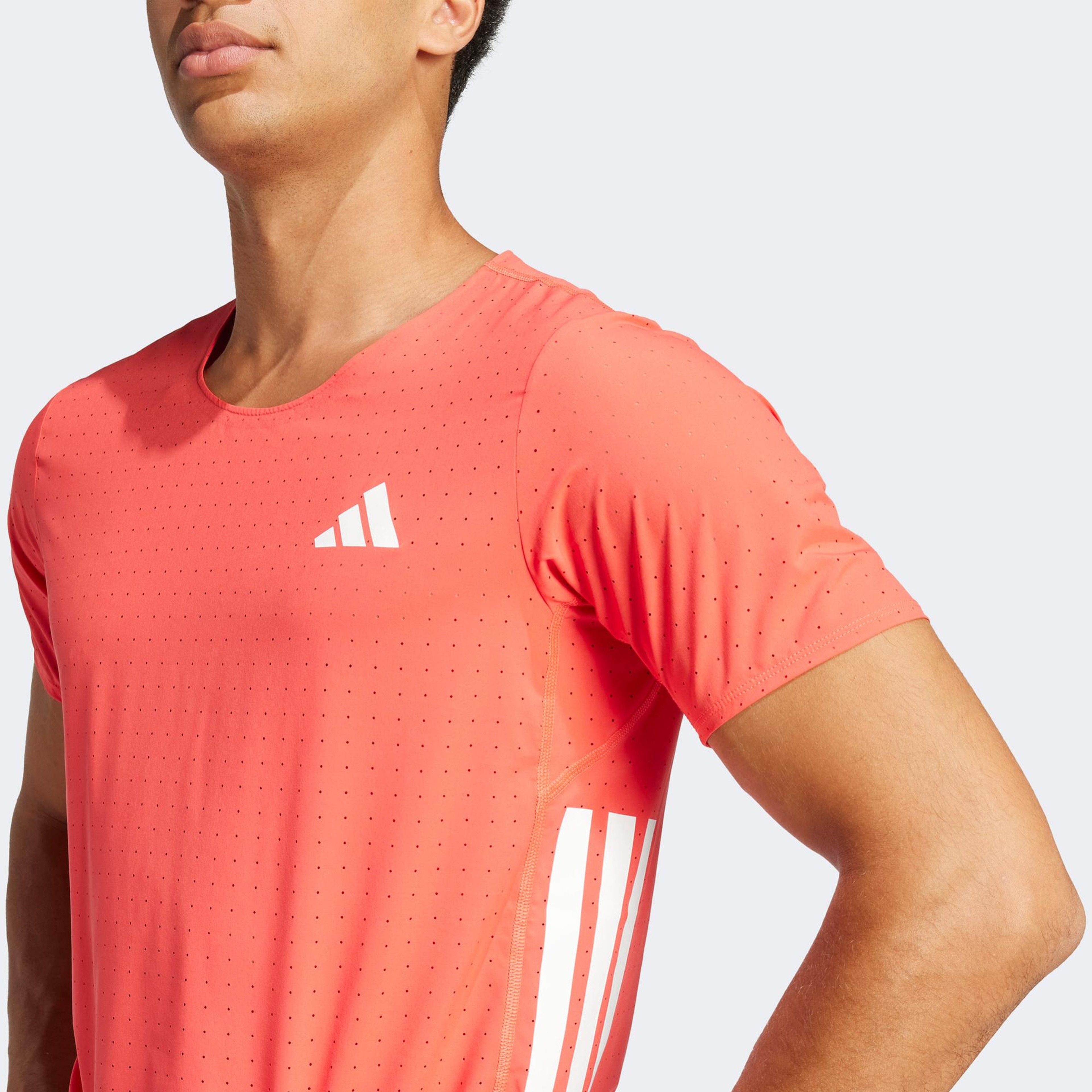 adidas Adizero Erkek Kırmızı Koşu T-Shirt