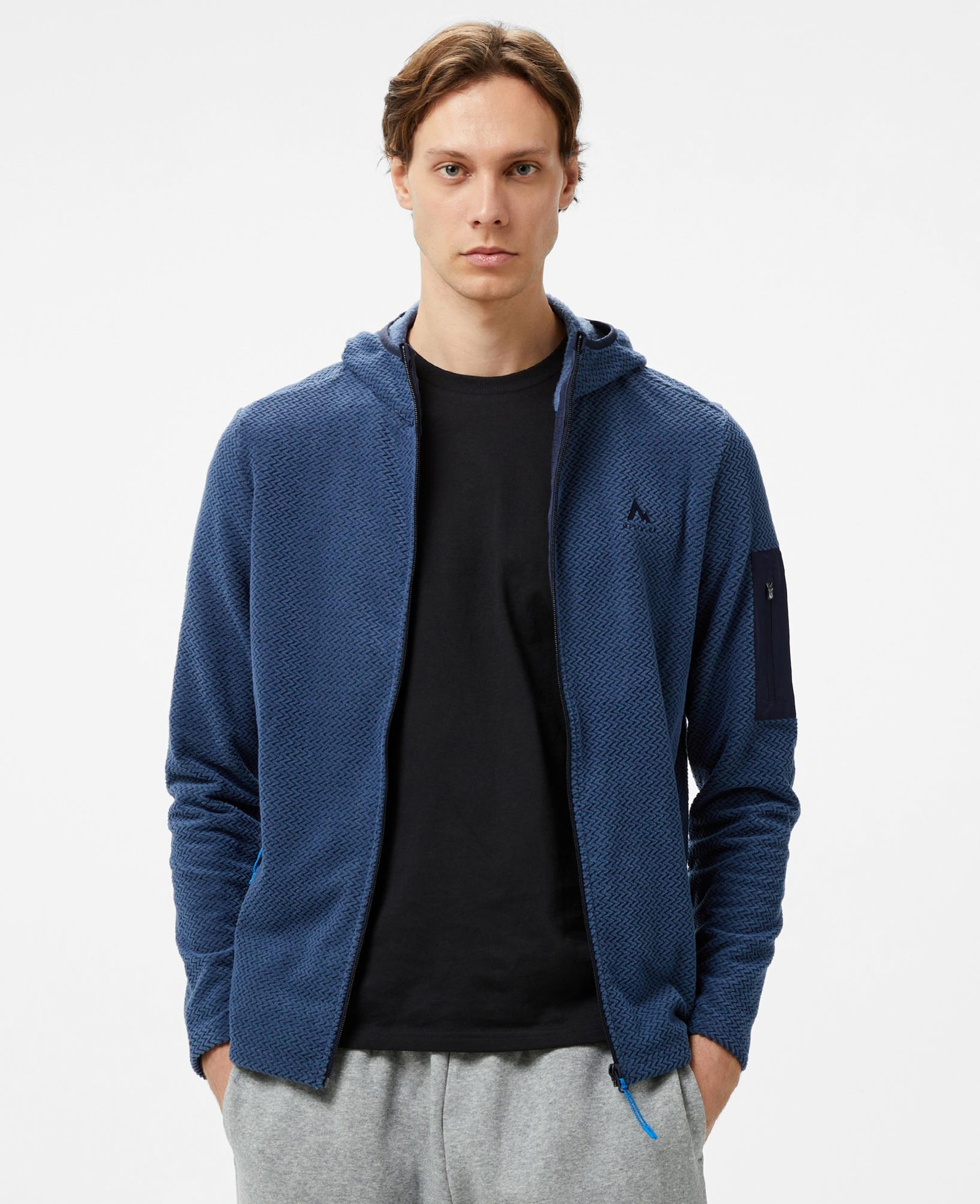 McKinley Hucture II Fz Erkek Mavi Outdoor Sweatshirt