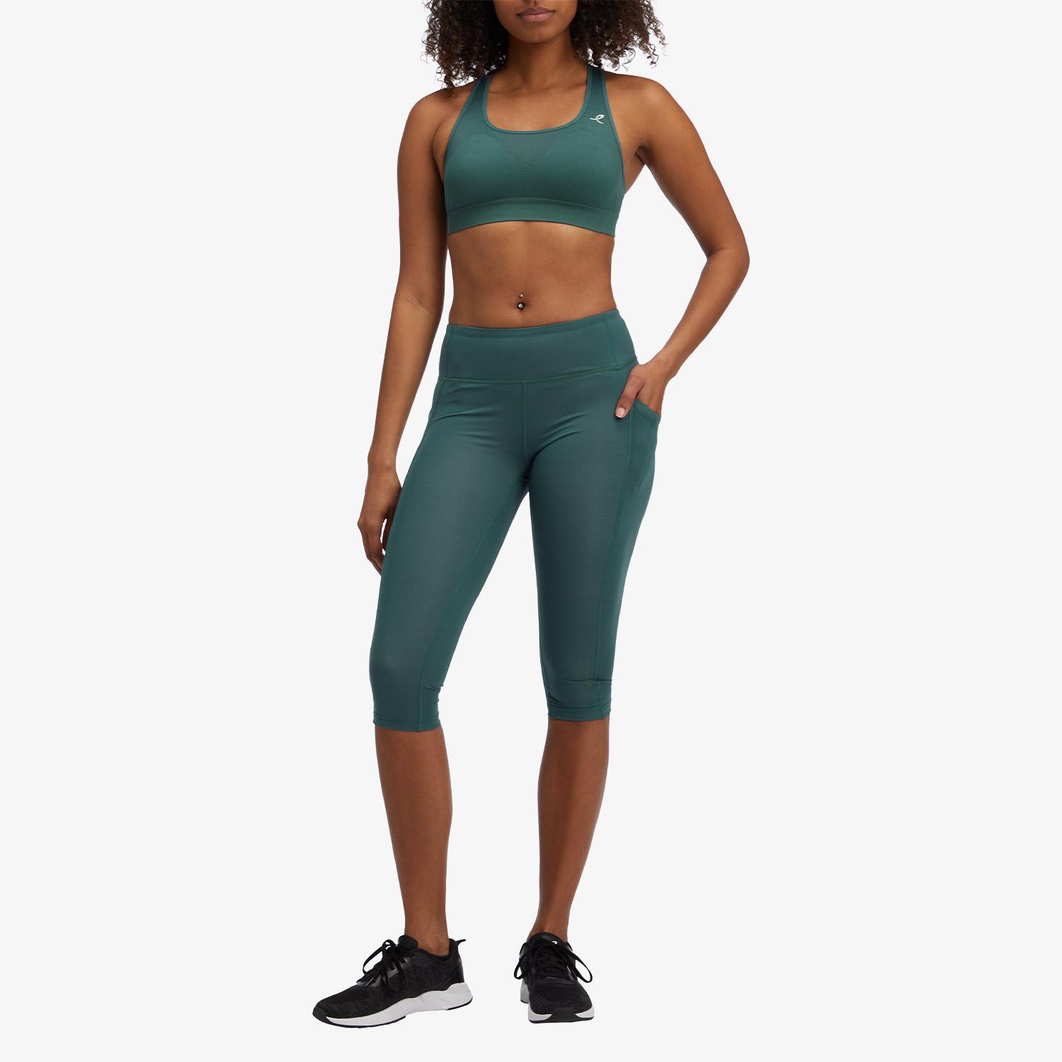 Energetics Corra 3/4 Kadın Yeşil Antrenman Taytı