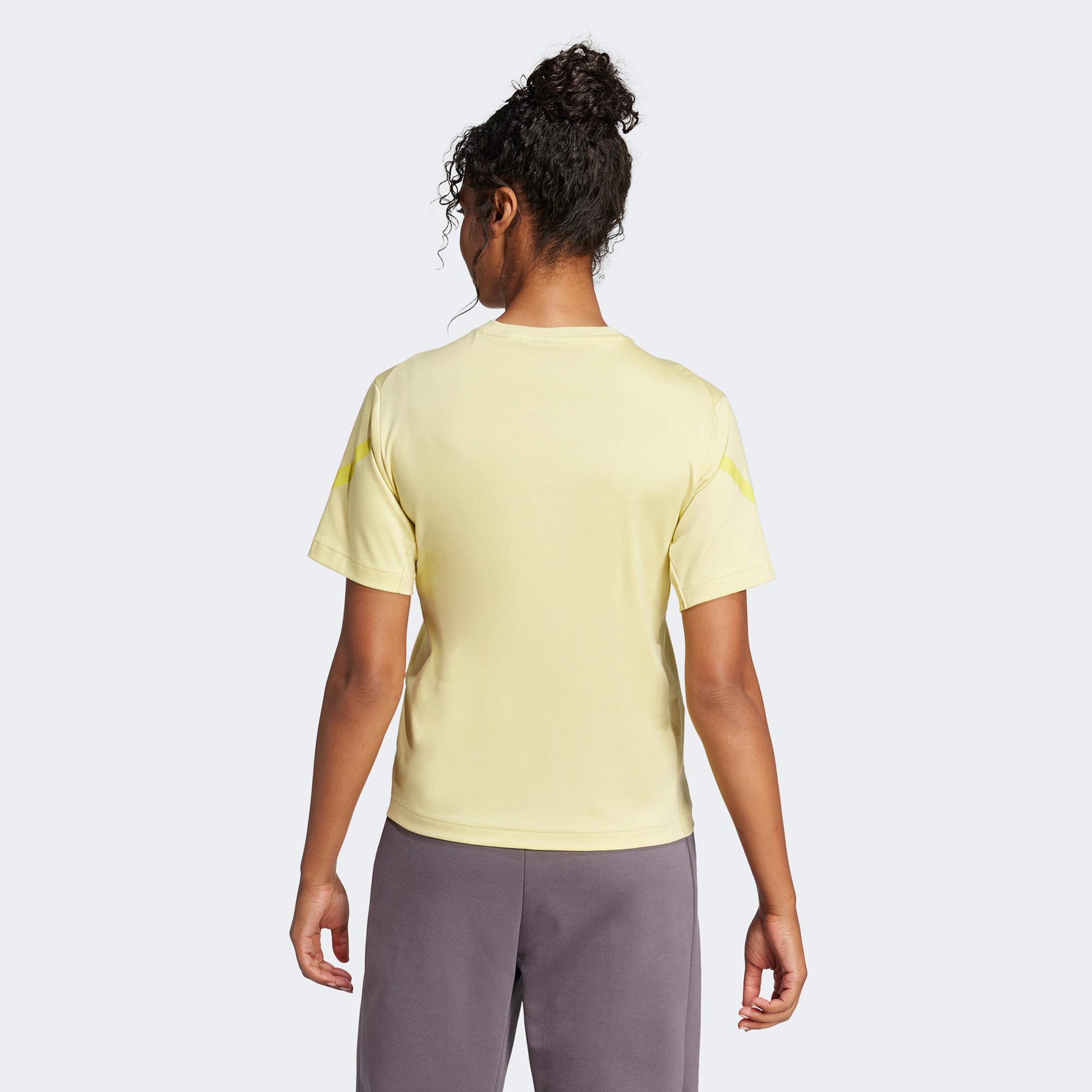 adidas Z.N.E. Kadın Sarı T-Shirt