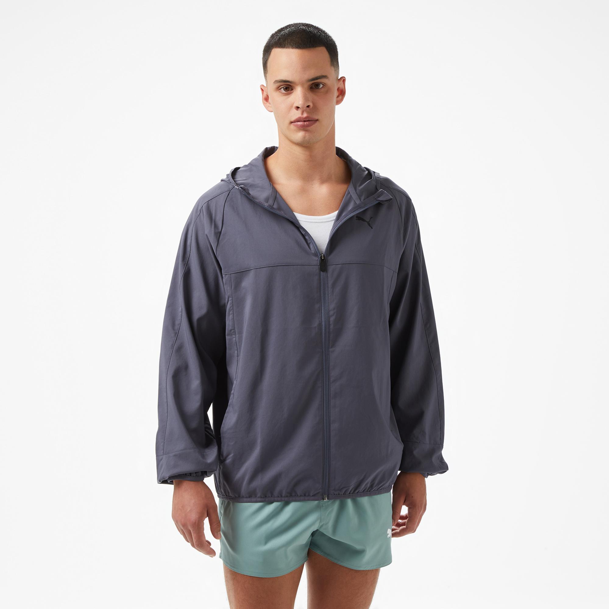 Puma Tad Tech Woven Full Zip Erkek Gri Eşofman Üstü