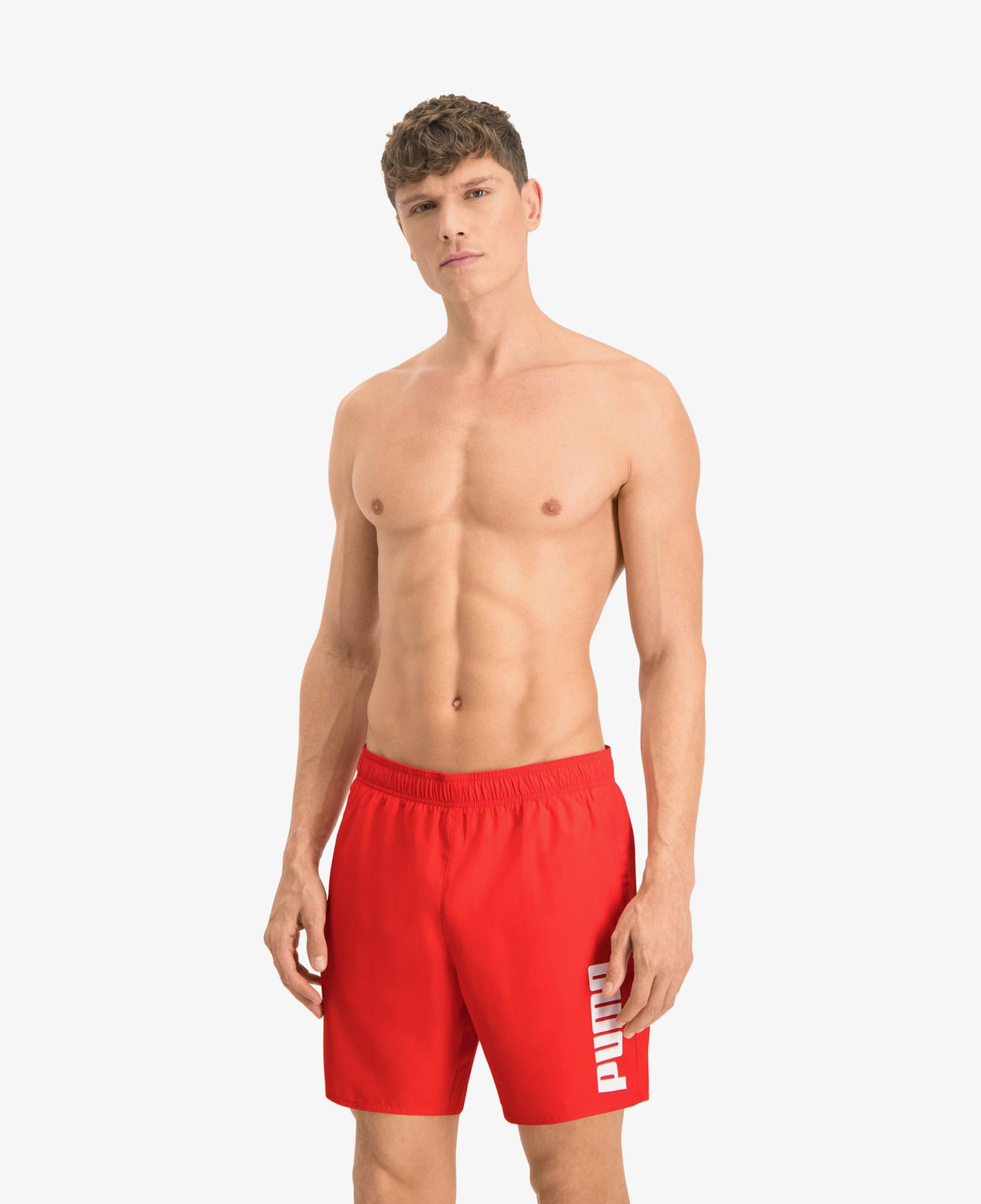 Puma Mid Erkek Kırmızı Deniz Şortu