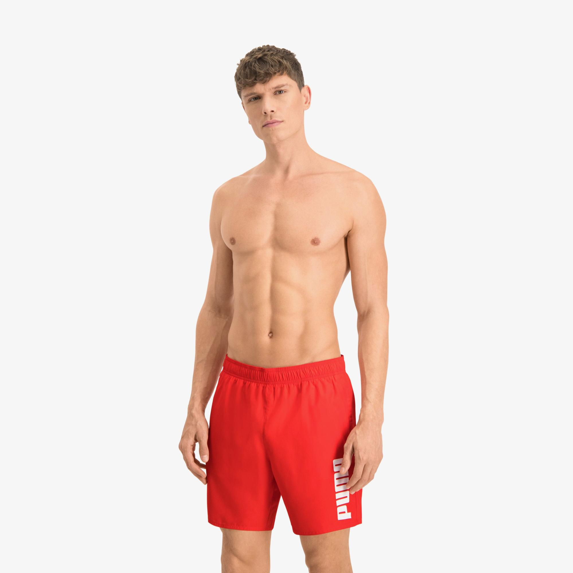 Puma Mid Erkek Kırmızı Deniz Şortu