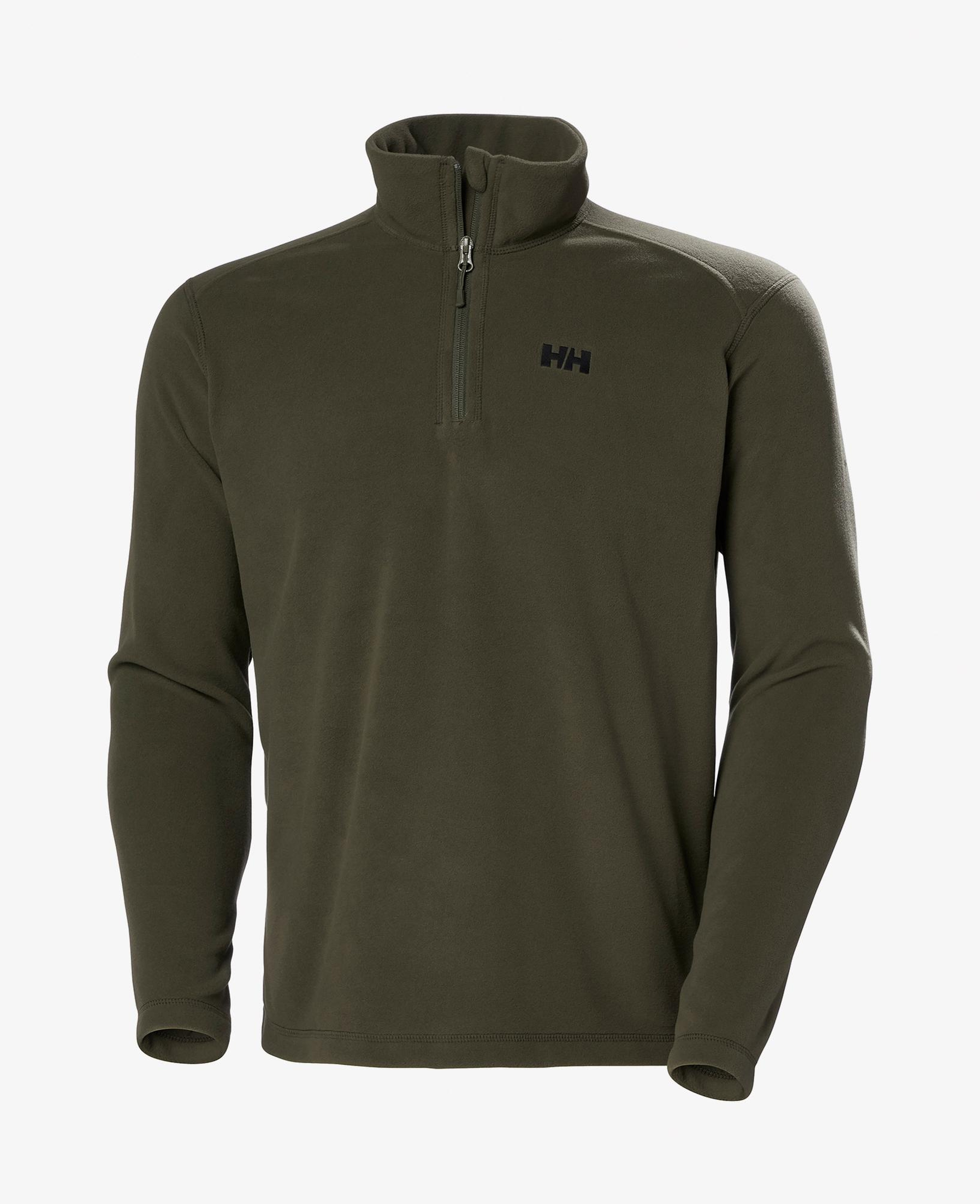 Helly Hansen Light Half Zip Erkek Haki Dik Yaka Sweatshirt