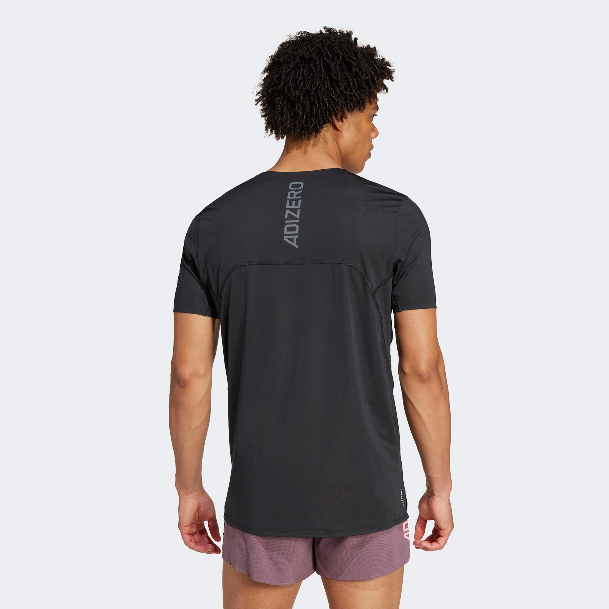 adidas Adizero Erkek Siyah Koşu T-Shirt