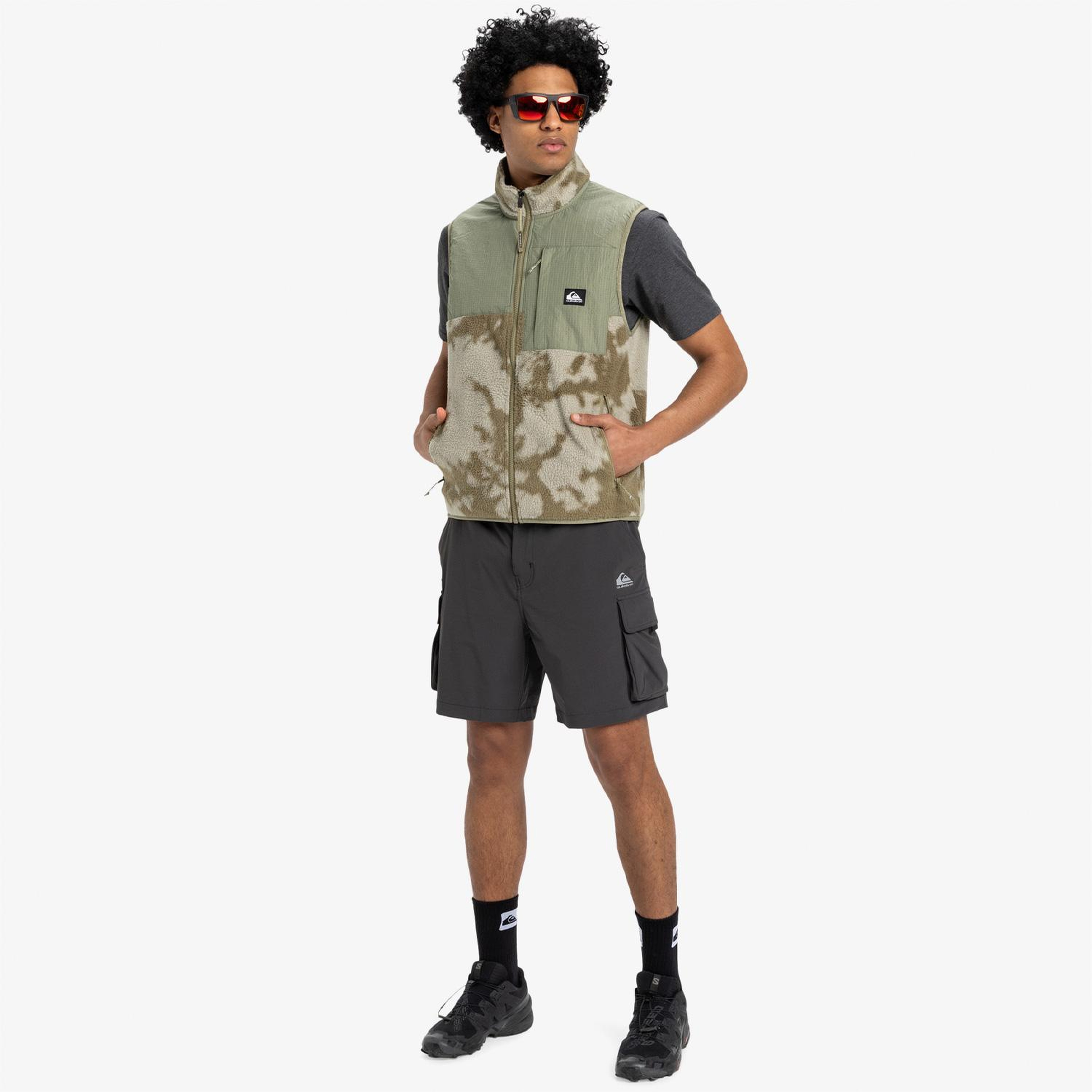 Quiksilver Run Ashore Erkek Siyah Günlük Bermuda Şort