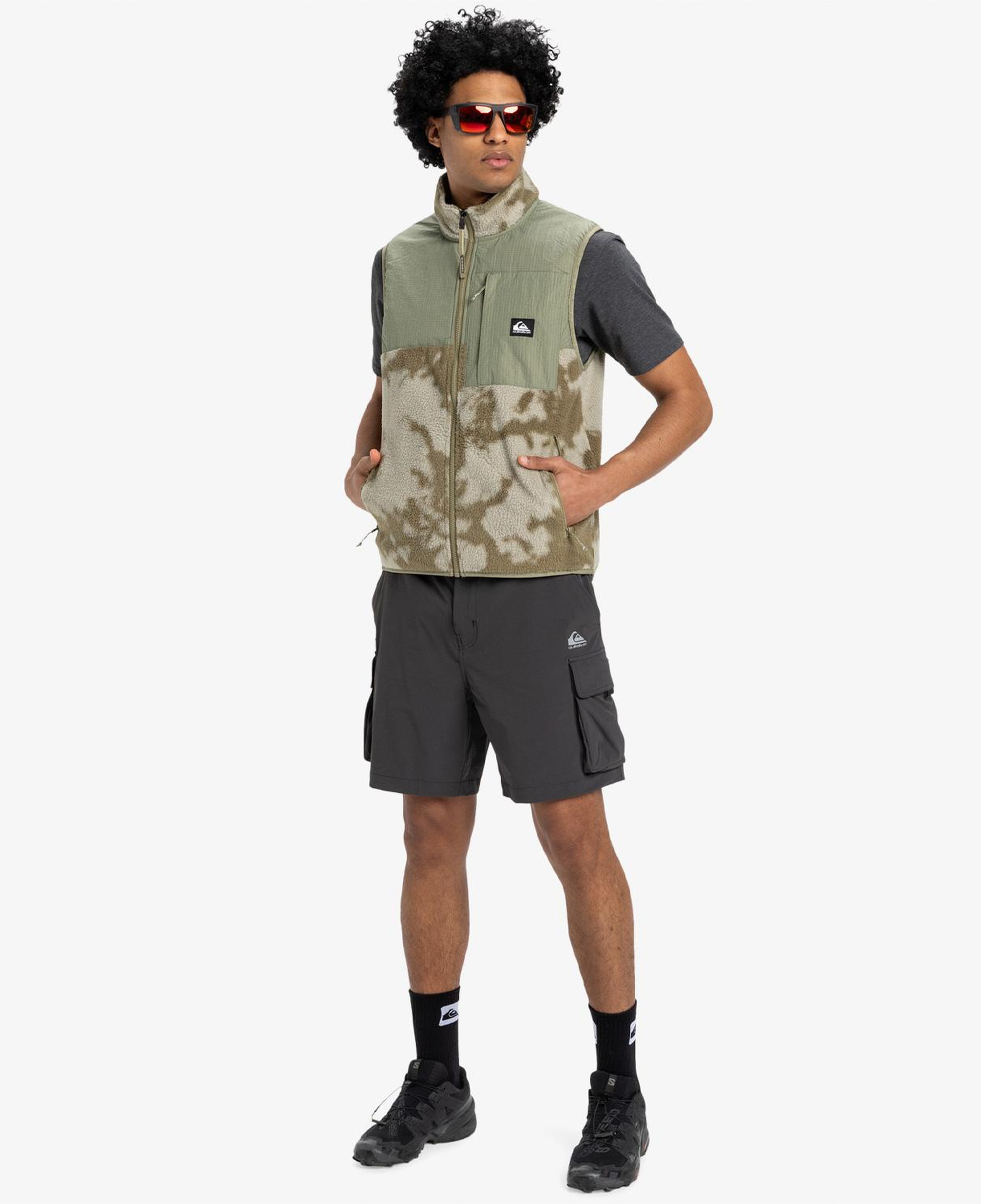 Quiksilver Run Ashore Erkek Siyah Günlük Bermuda Şort