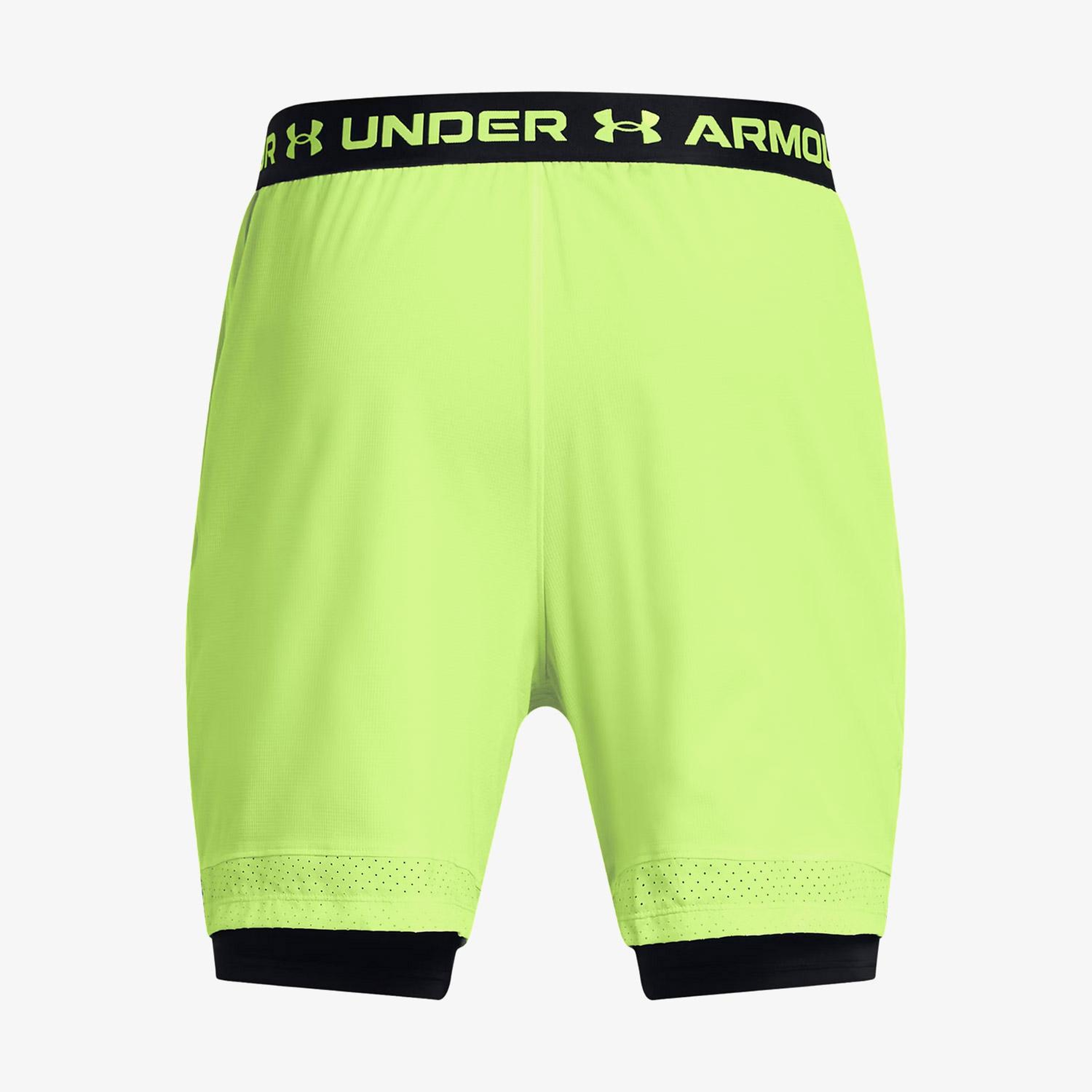 Under Armour Vanish Voven 2in1 Erkek Yeşil Antrenman Şortu