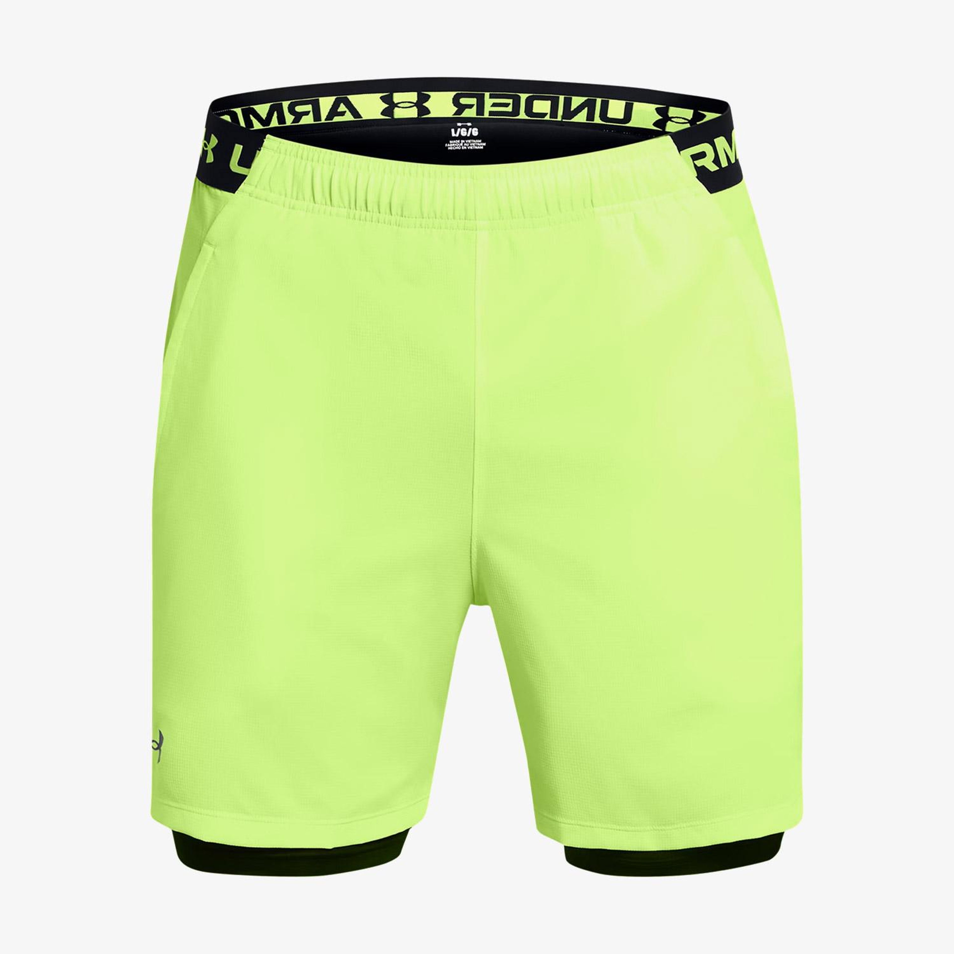 Under Armour Vanish Voven 2in1 Erkek Yeşil Antrenman Şortu