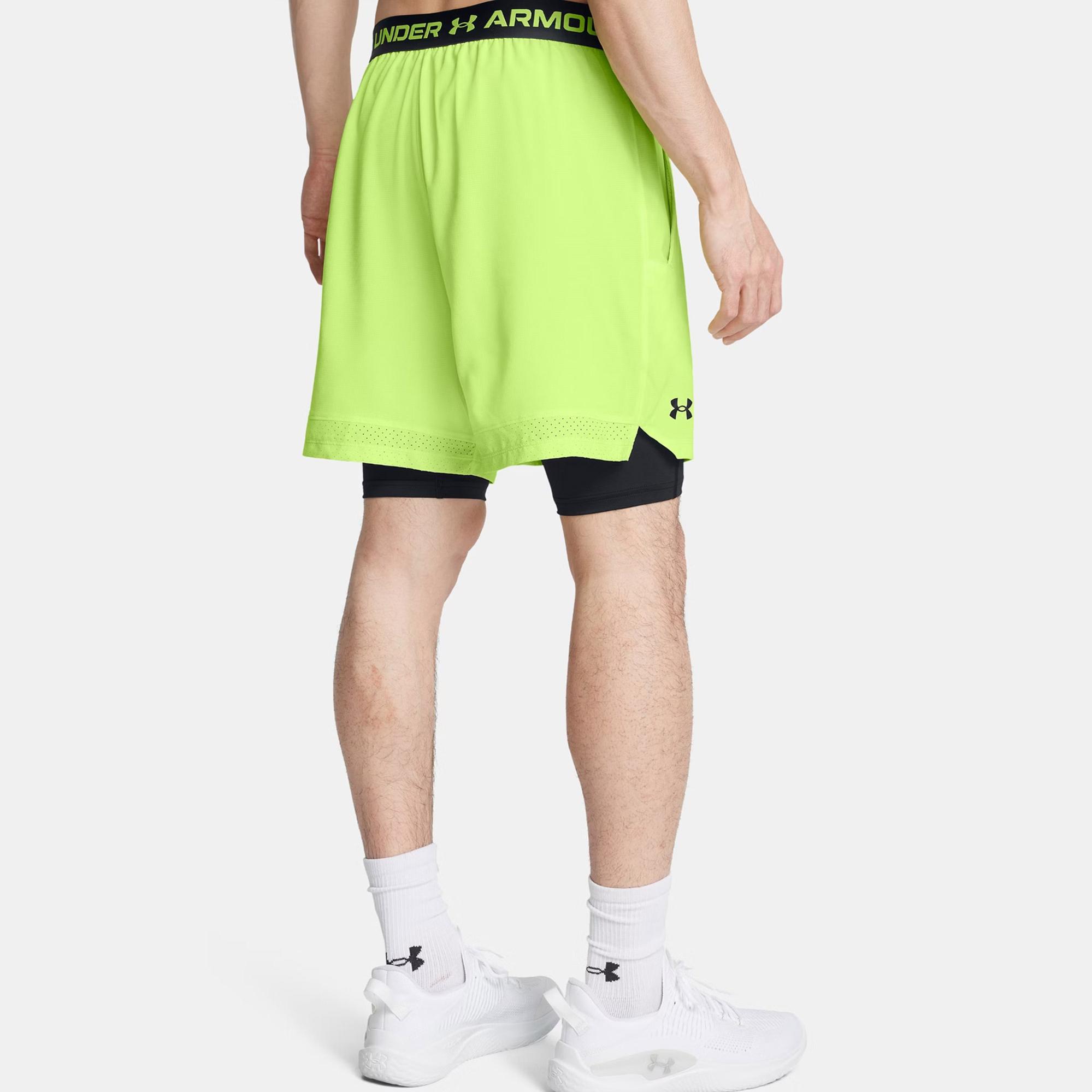 Under Armour Vanish Voven 2in1 Erkek Yeşil Antrenman Şortu