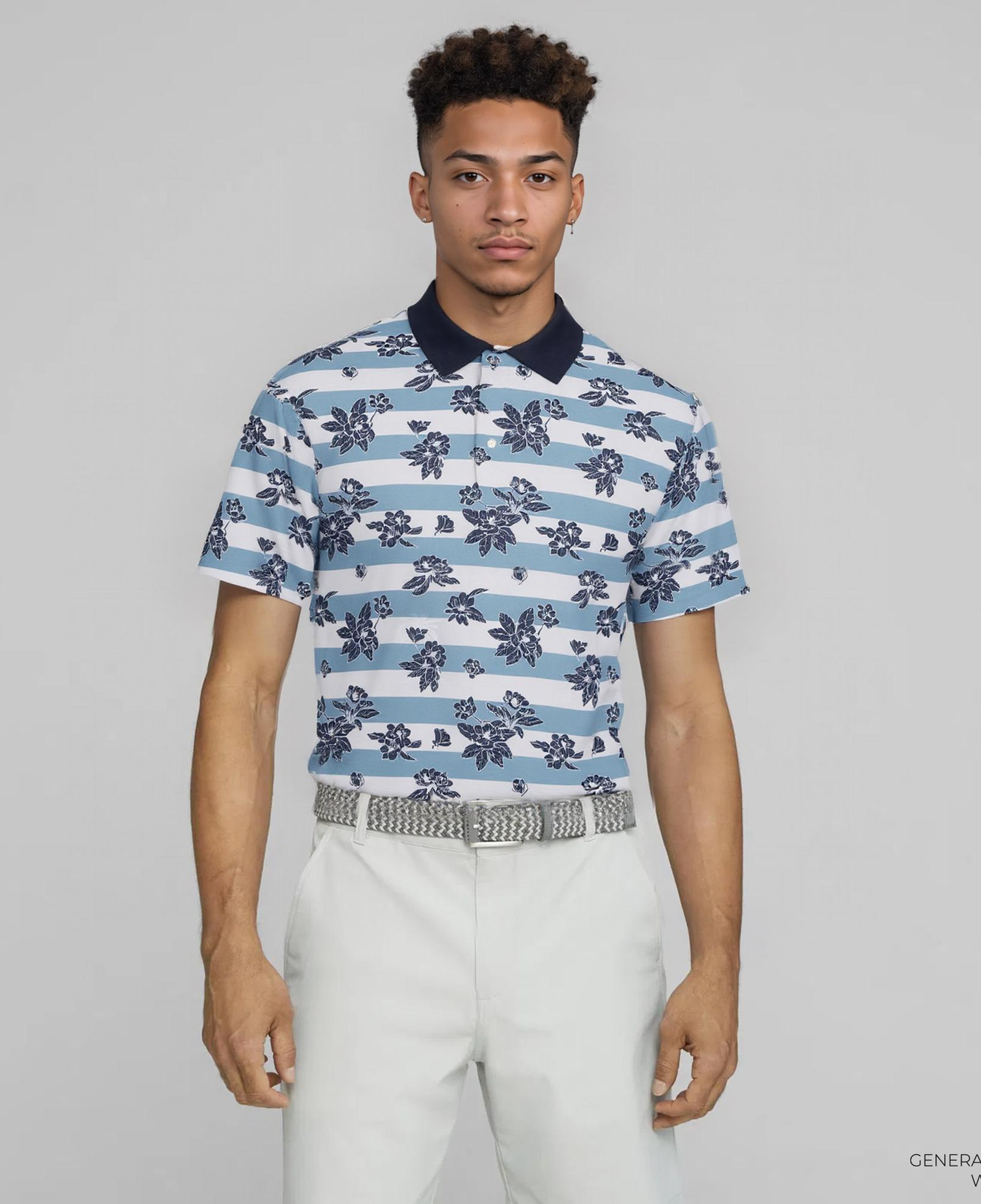 Puma Garden Pique Erkek Mavi Golf Polo T-Shirt