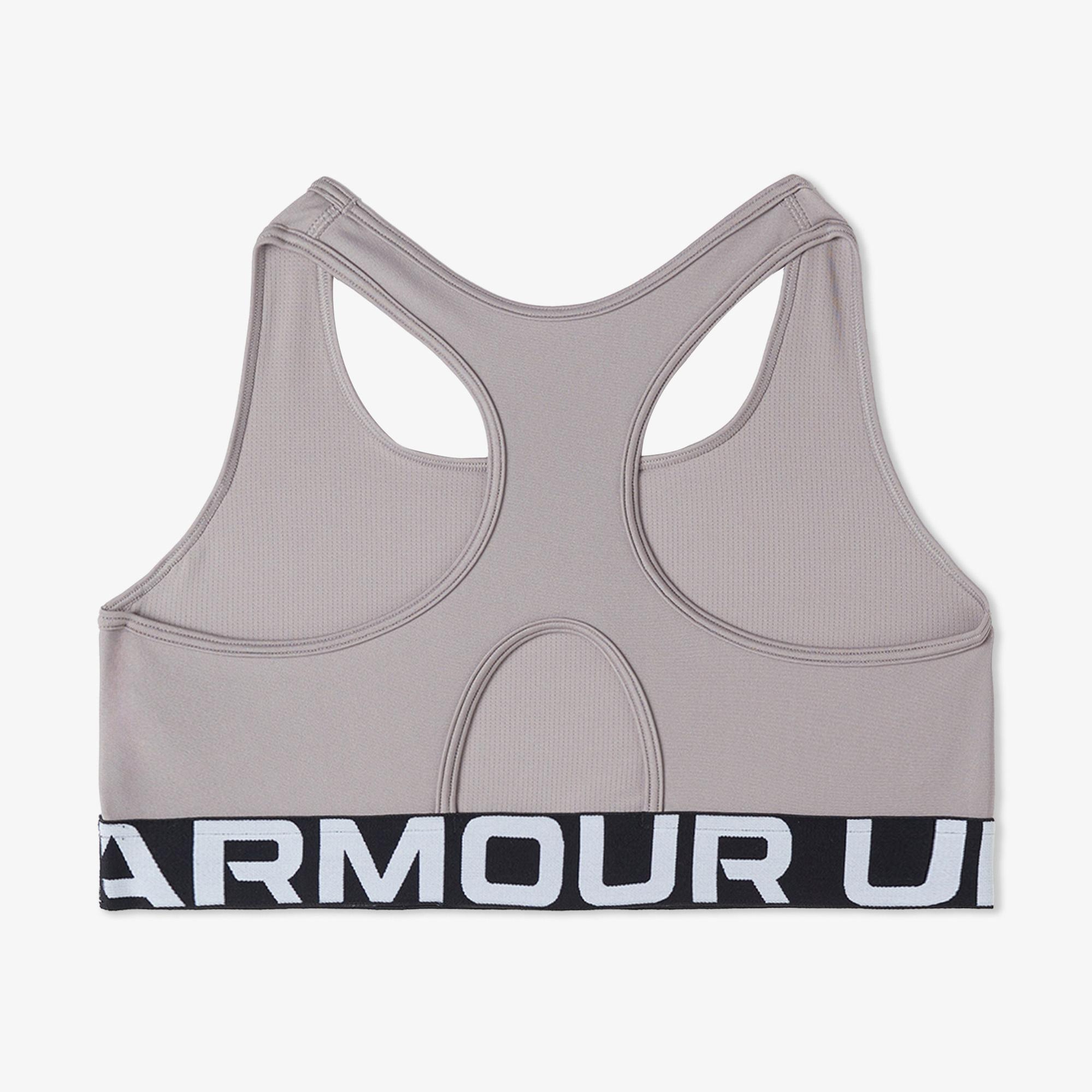 Under Armour Heat Gear Mid Kadın Gri Antrenman Bra