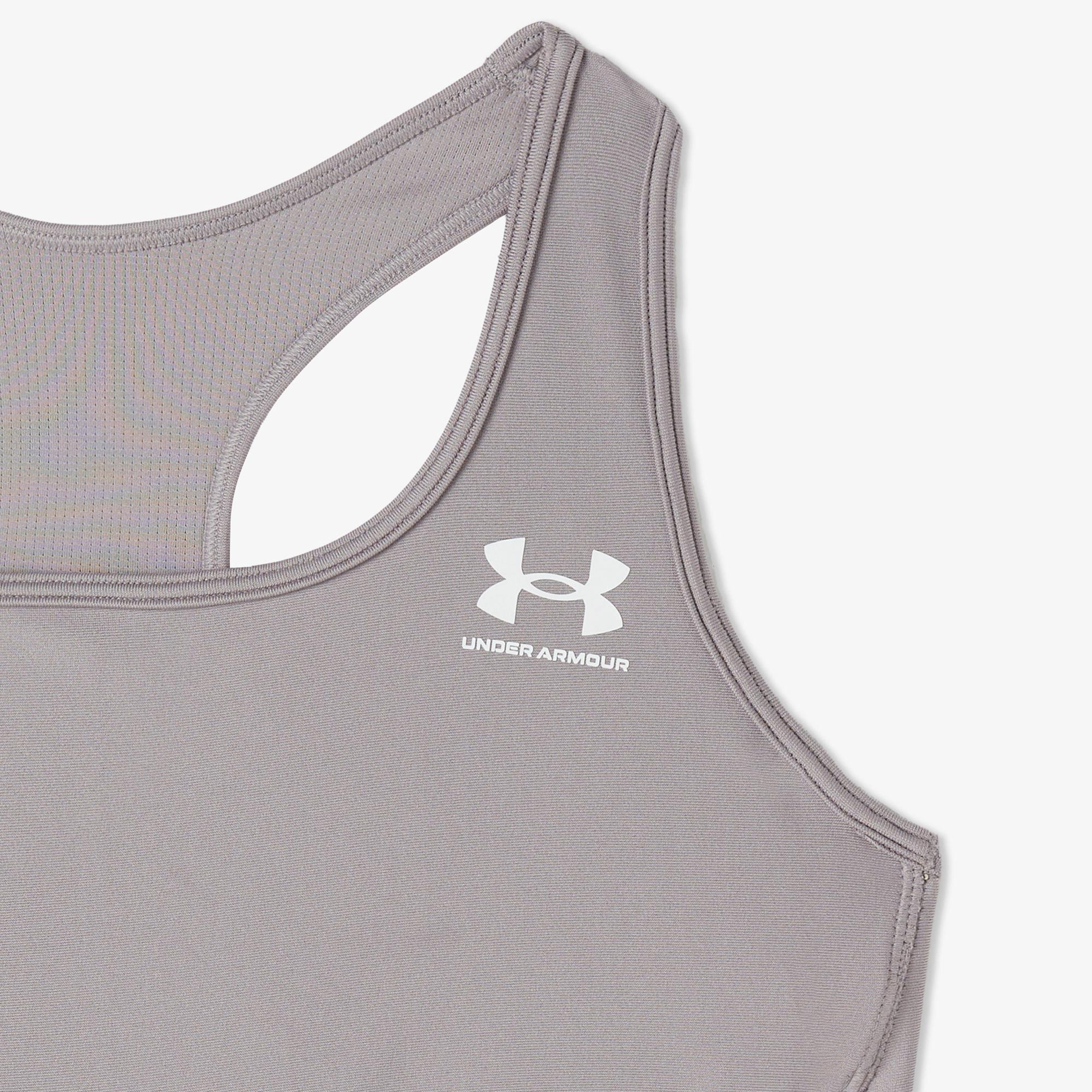 Under Armour Heat Gear Mid Kadın Gri Antrenman Bra
