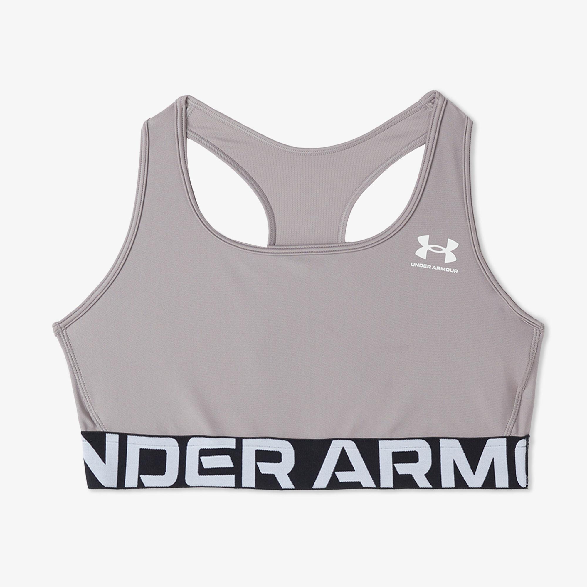 Under Armour Heat Gear Mid Kadın Gri Antrenman Bra