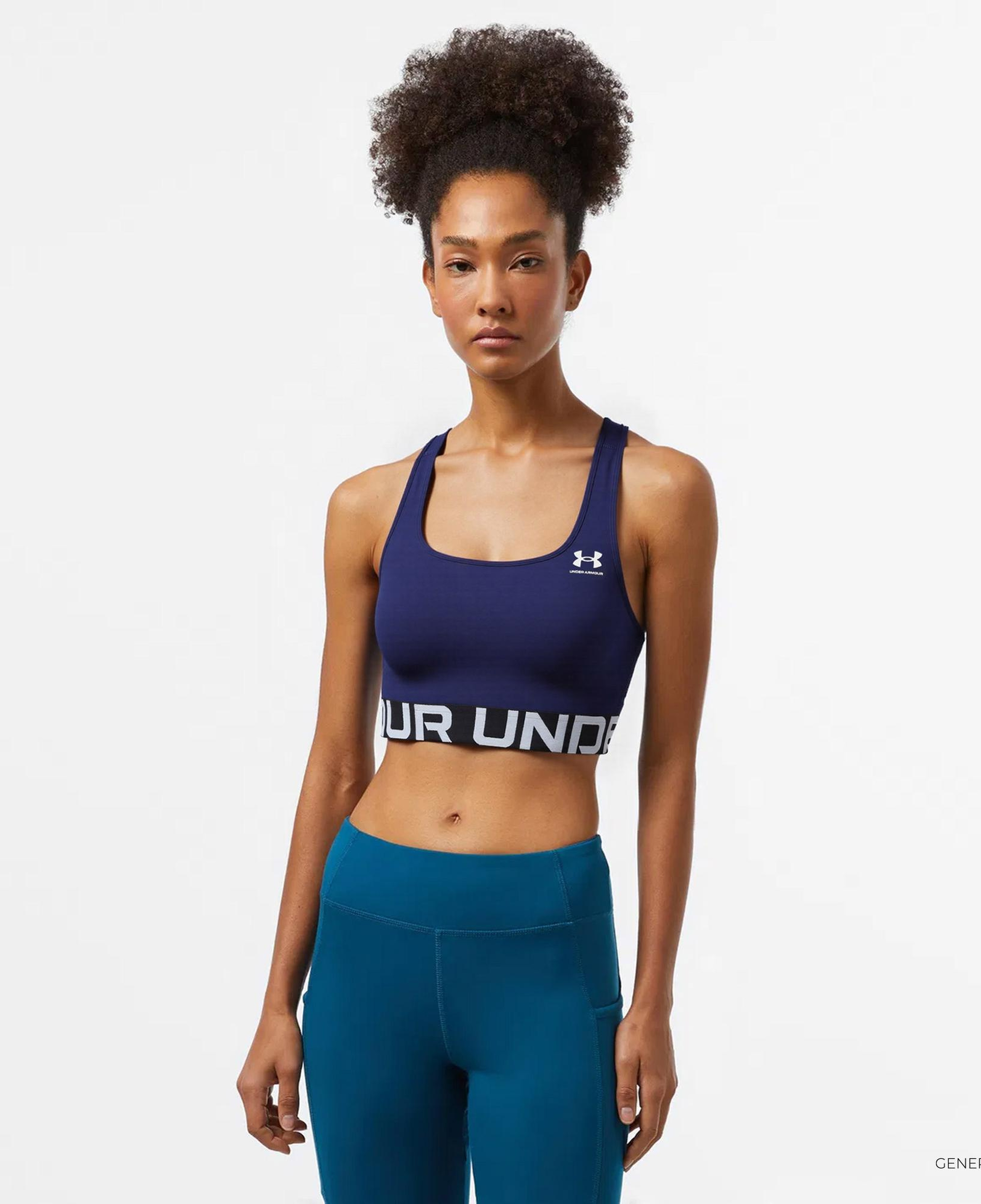 Under Armour Heat Gear Mid Kadın Lacivert Antrenman Bra