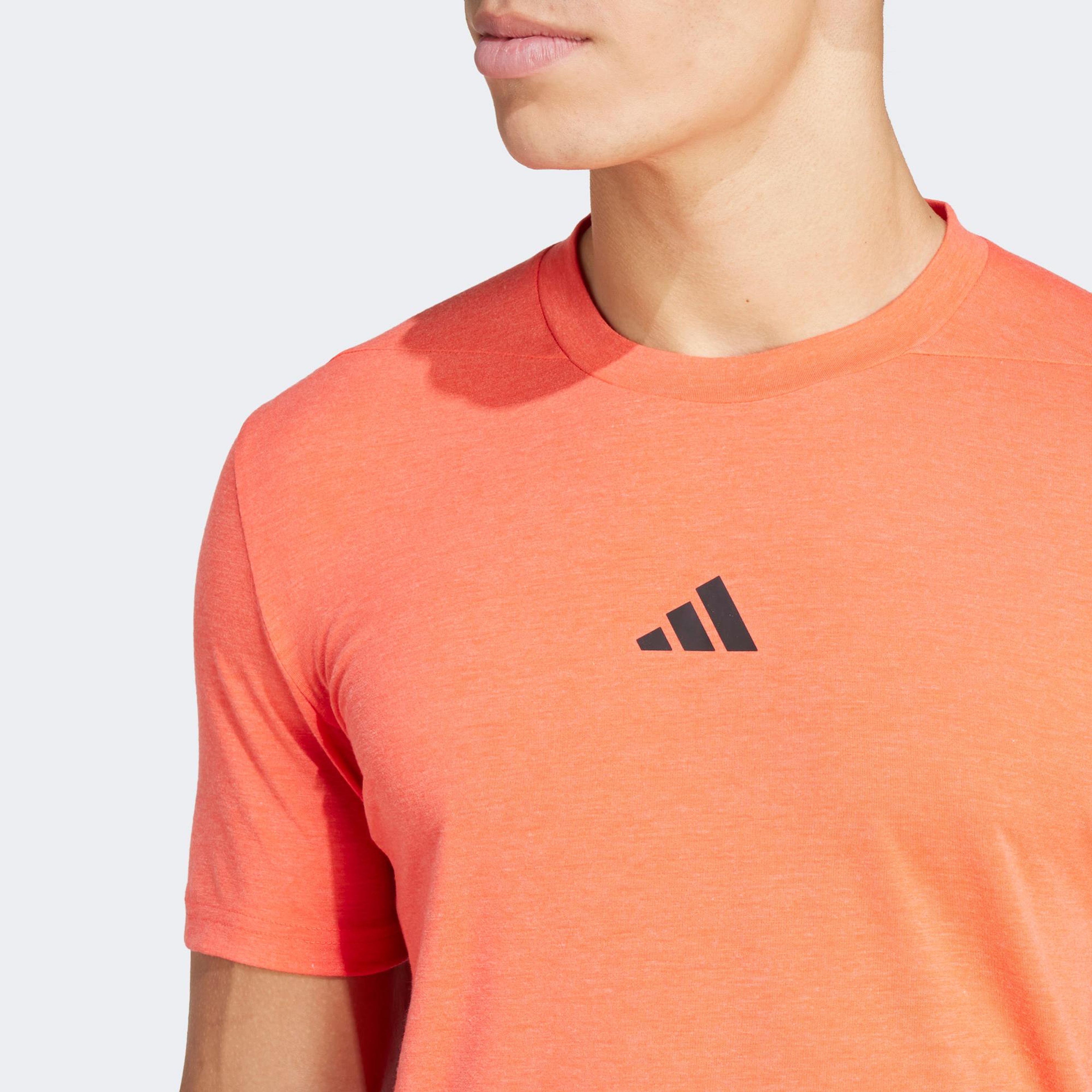 adidas Designed for Training Erkek Turuncu Antrenman T-Shirt