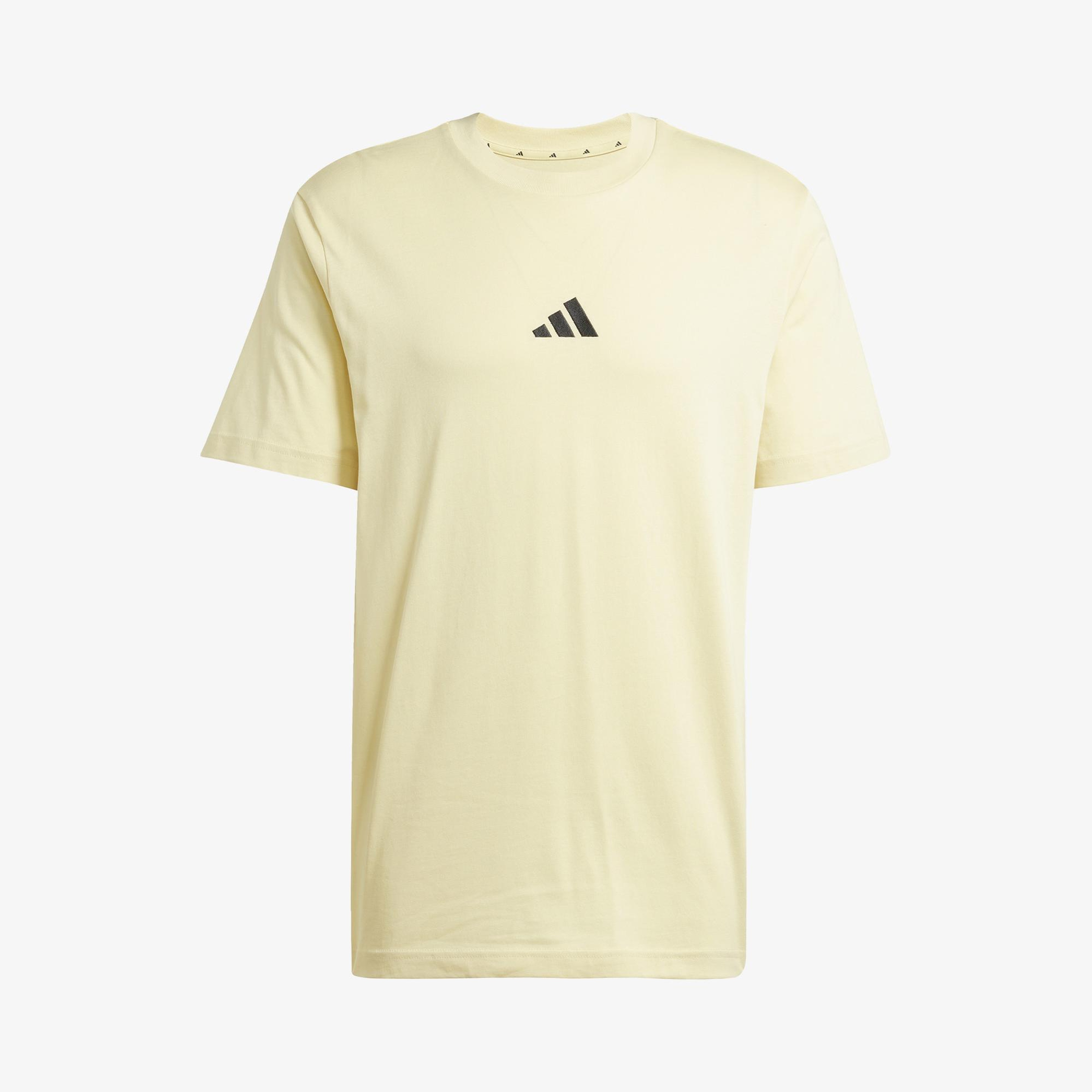 adidas Essentials Small Logo Single Erkek Sarı T-Shirt
