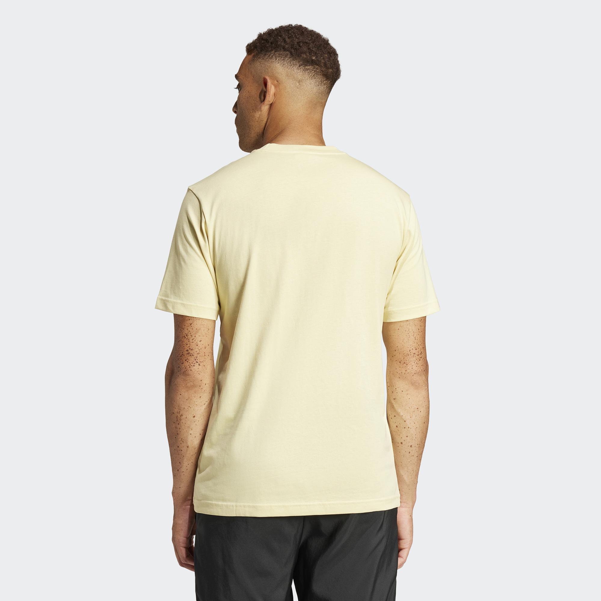 adidas Essentials Small Logo Single Erkek Sarı T-Shirt