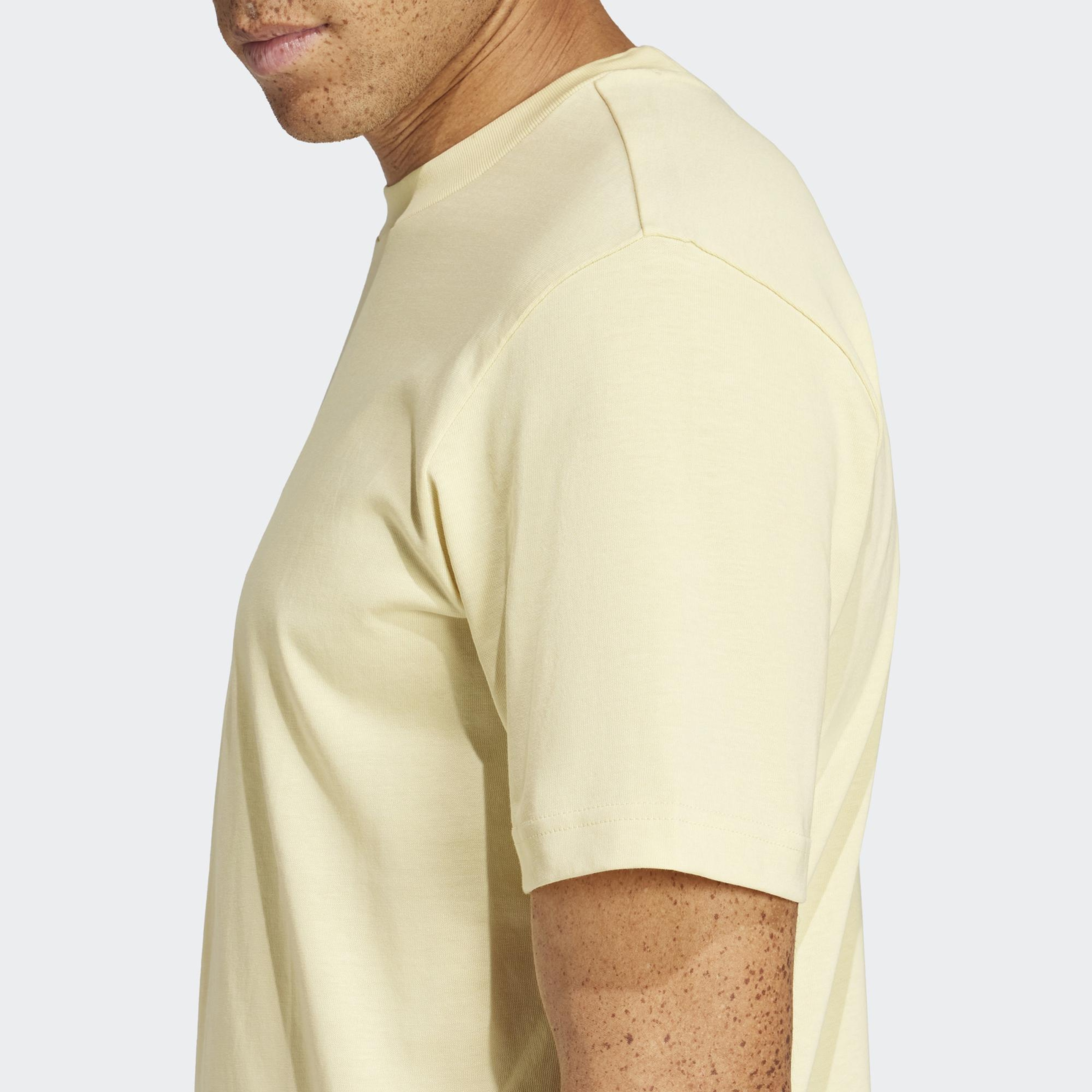 adidas Essentials Small Logo Single Erkek Sarı T-Shirt