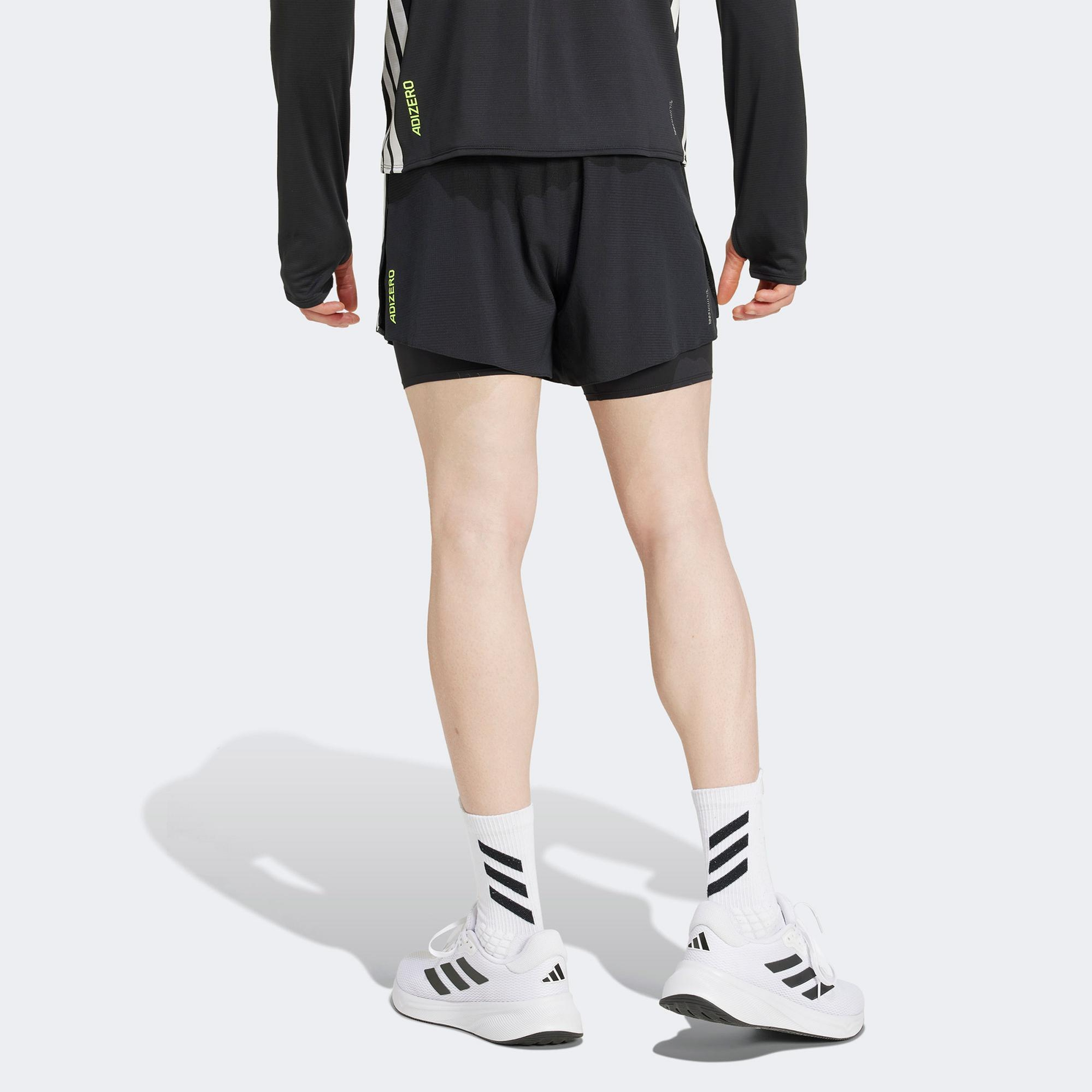 adidas Adizero 2 İn 1 Gel Pocket Erkek Siyah Koşu Şortu