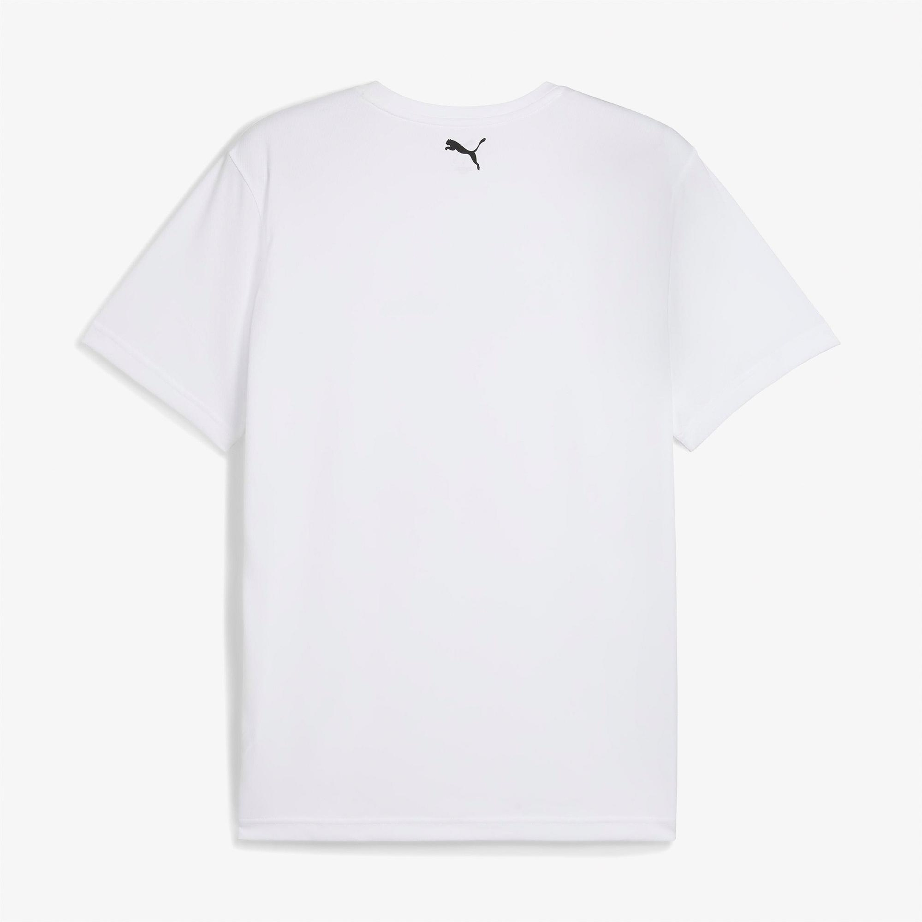 Puma Graphics Running illustratio Erkek Beyaz T-Shirt